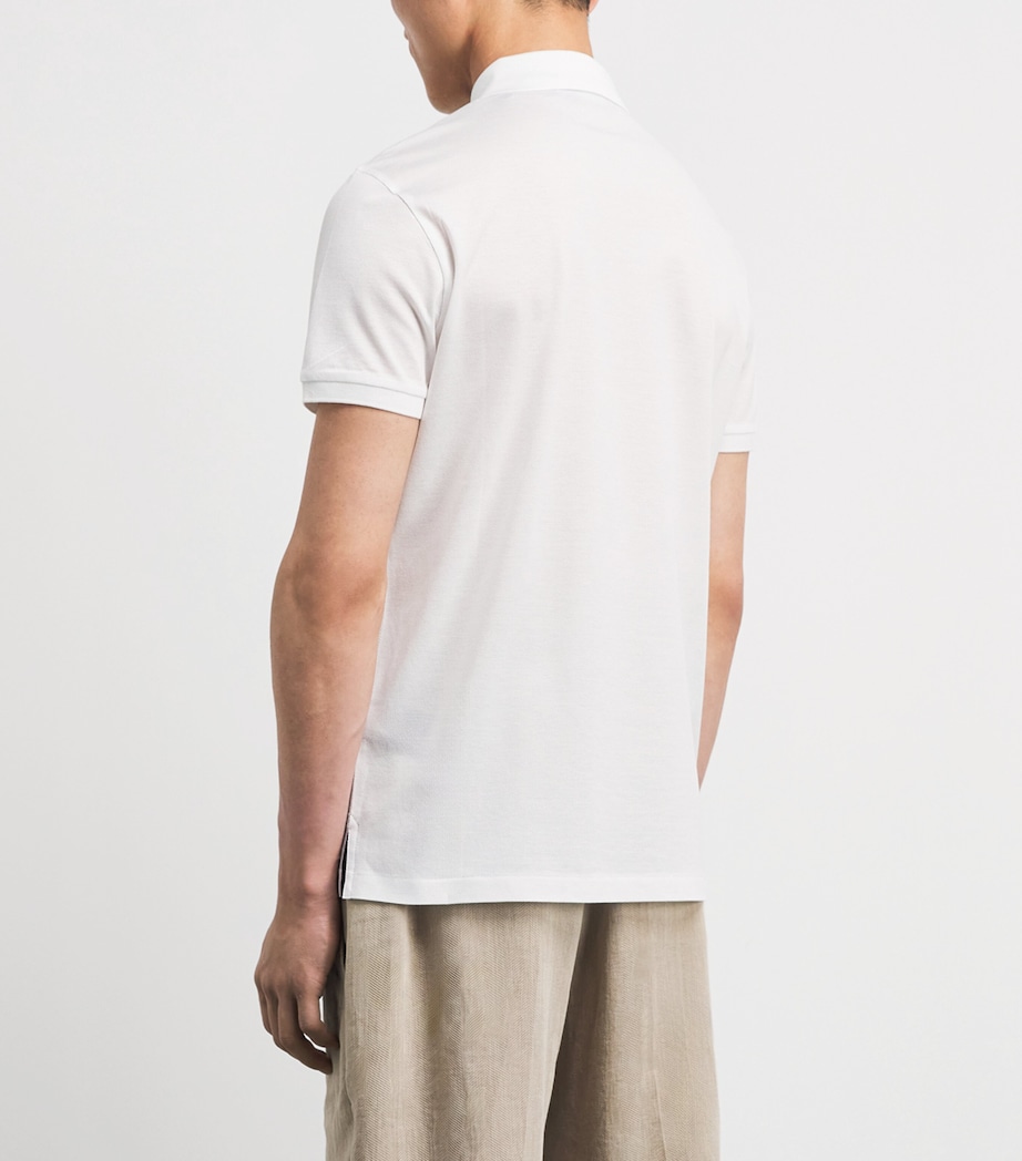 Ralph Lauren Purple Label Mens Cotton Logo Polo Shirt Cls Wht/ Image 5
