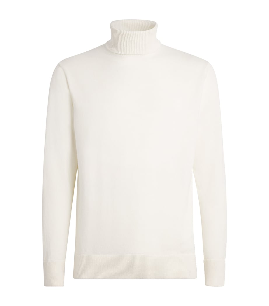Cashmere High-Neck Sweater BIANCO E BEIGE Image 1