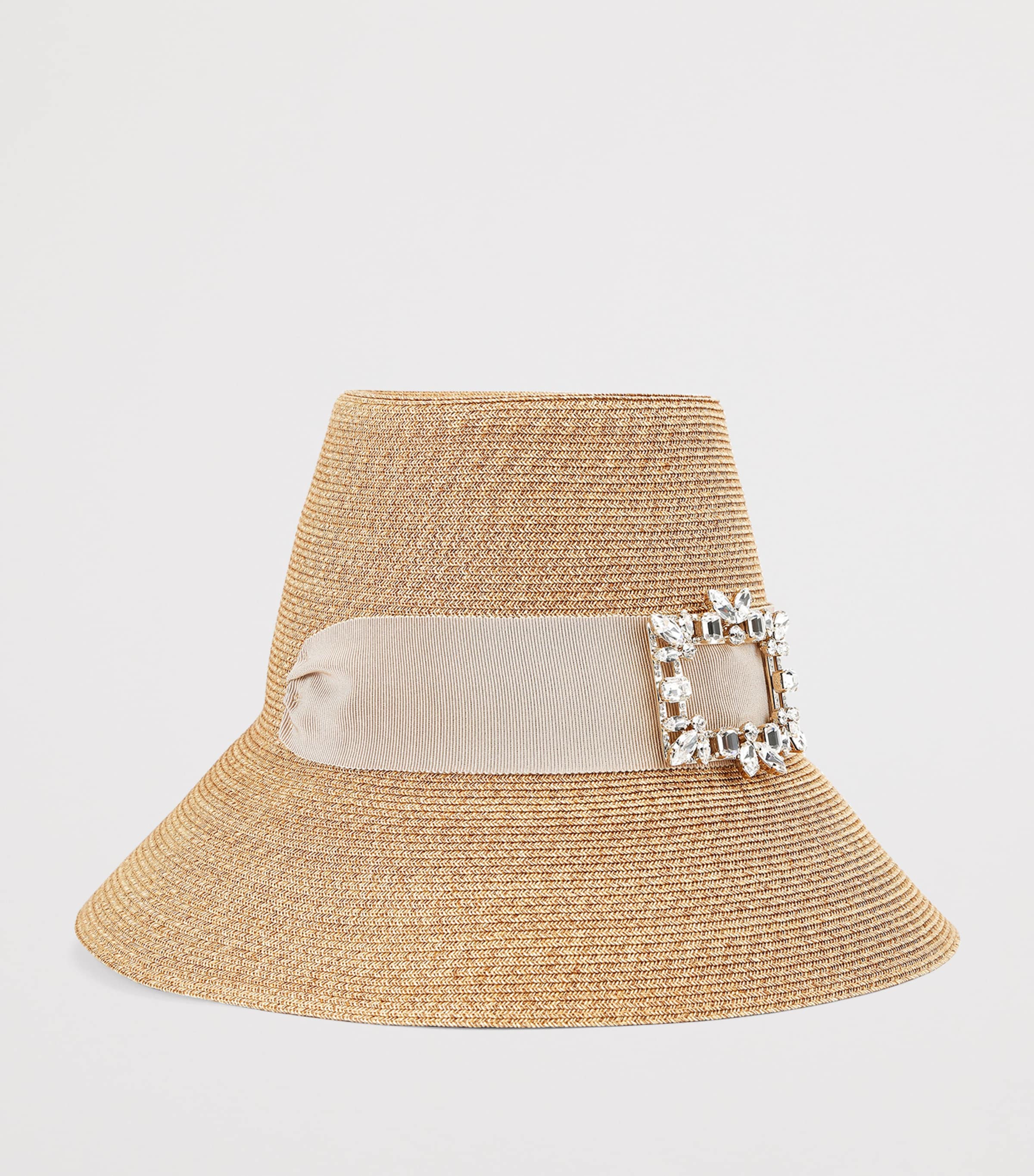 ハット Roger Vivier Rv Broche Extra Rafia Hat Roger Vivier Broche Vivie Raffia Hat