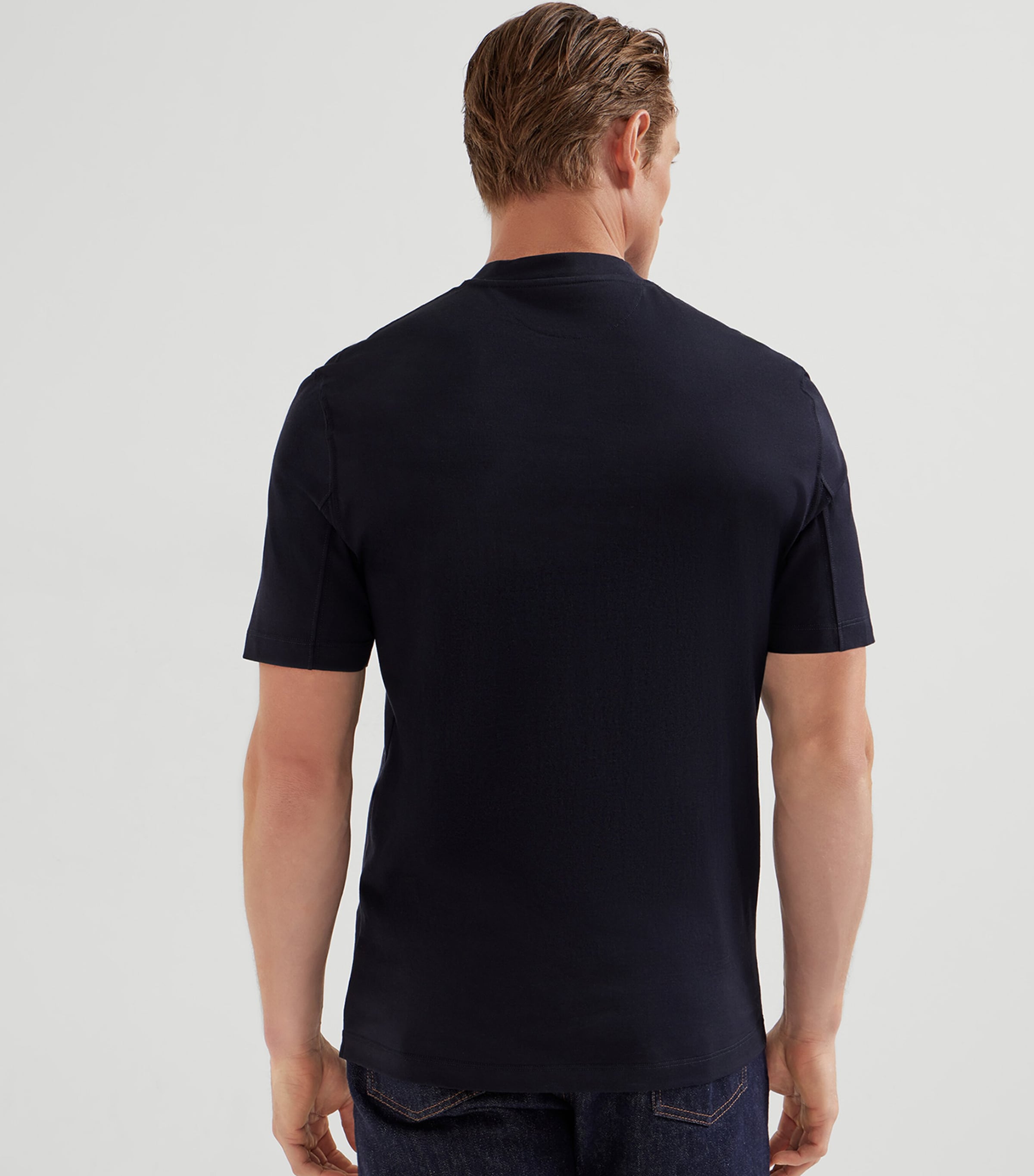 Cotton V-Neck T-Shirt C4425 Image 3