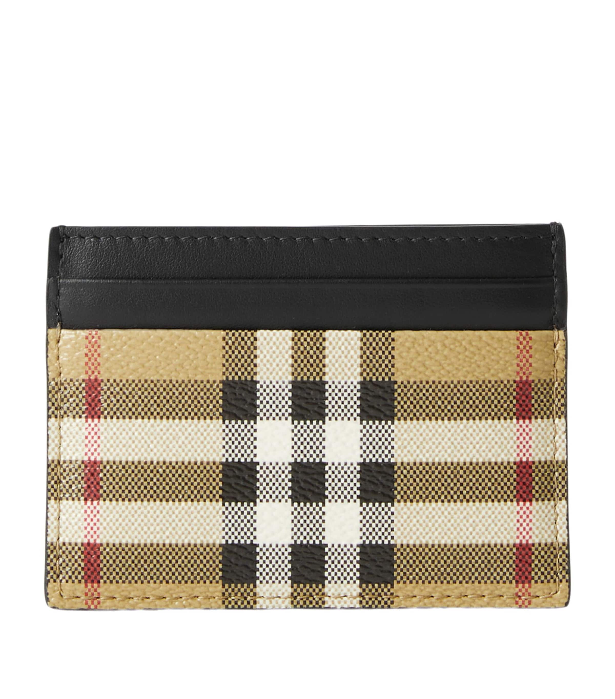 Burberry Check Card Holder In Brown