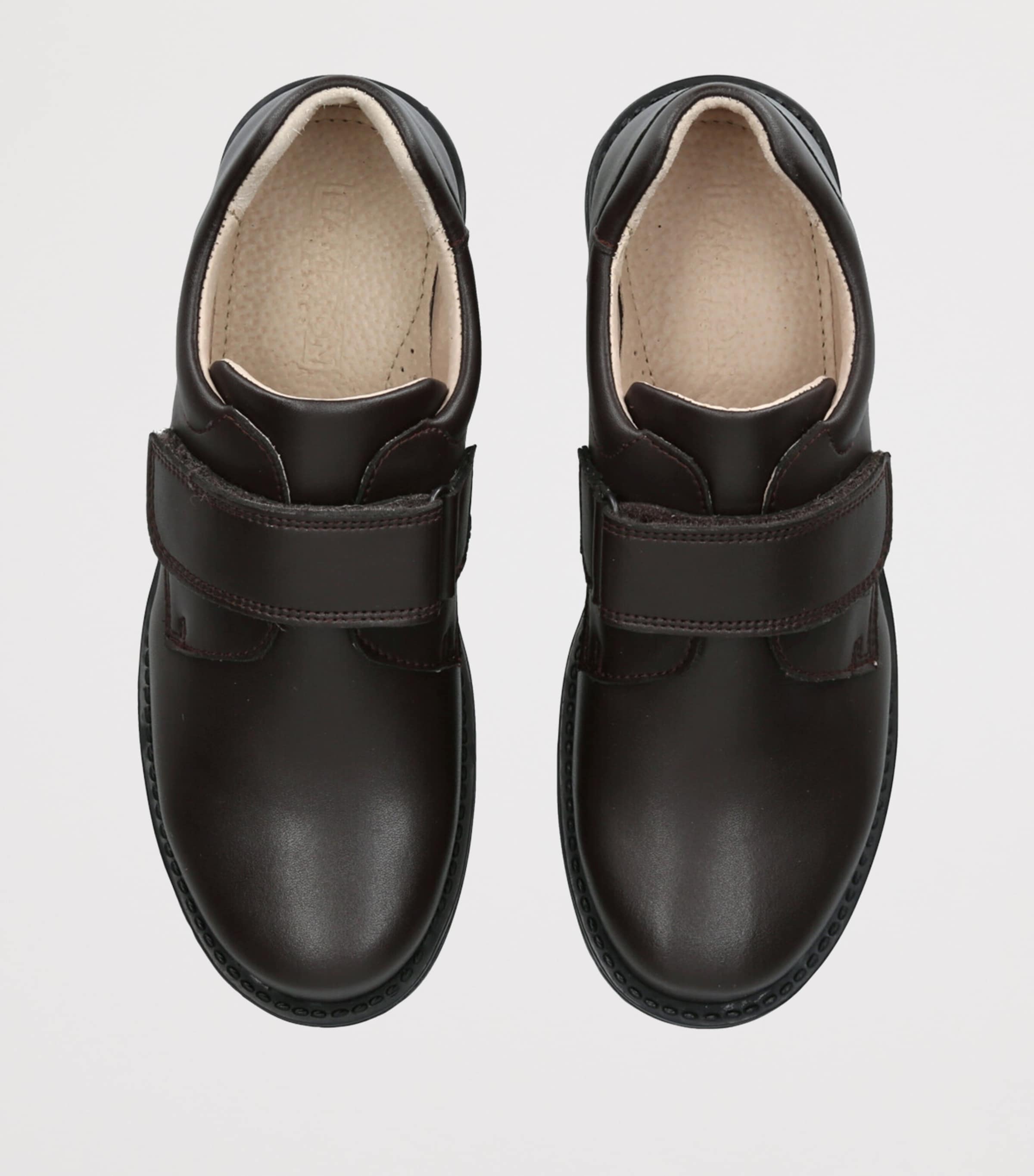 Leather George School Shoes DARK BROWN Image 4