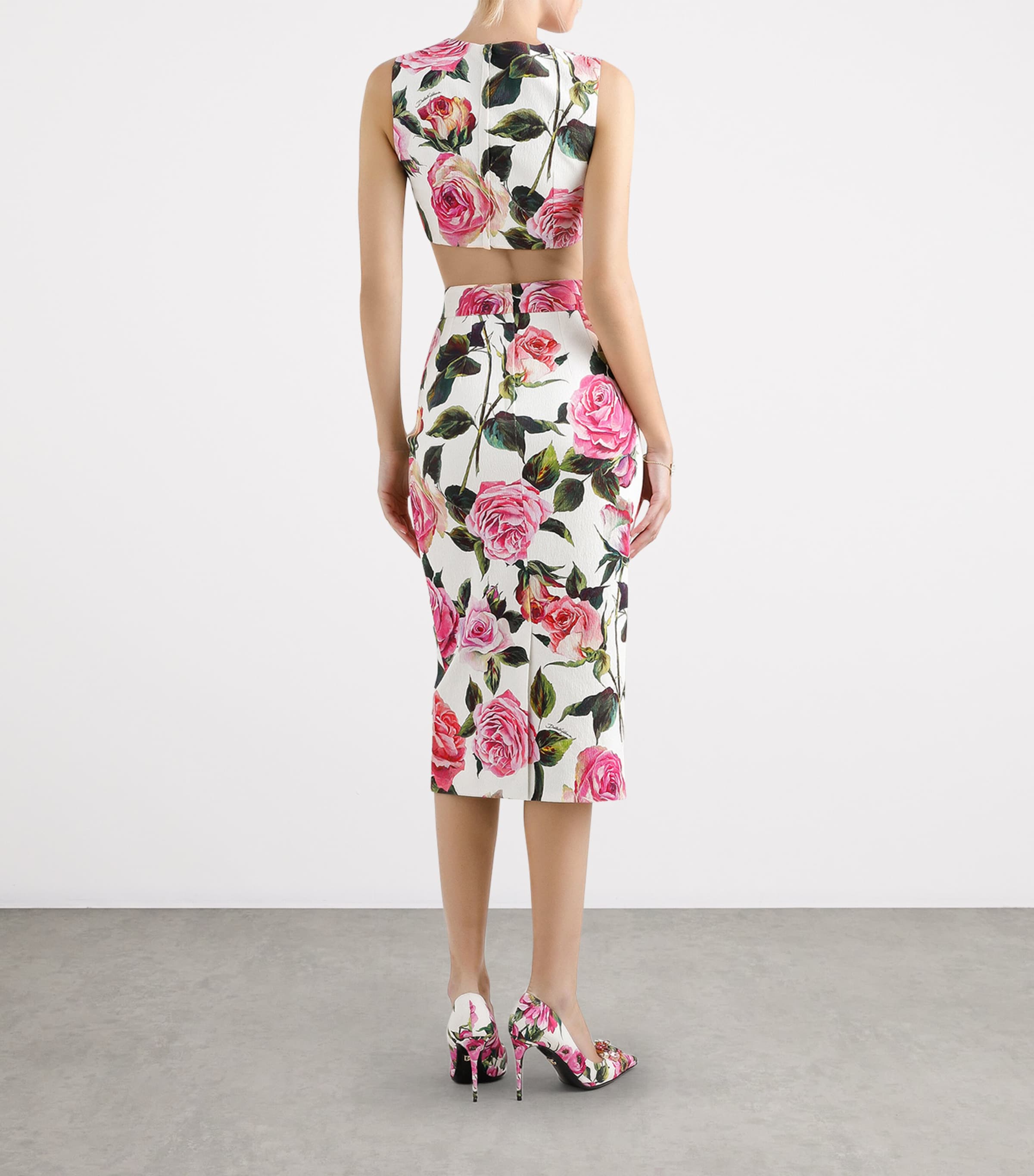 Floral Crop Top HA5IG-ROSE RO Image 2