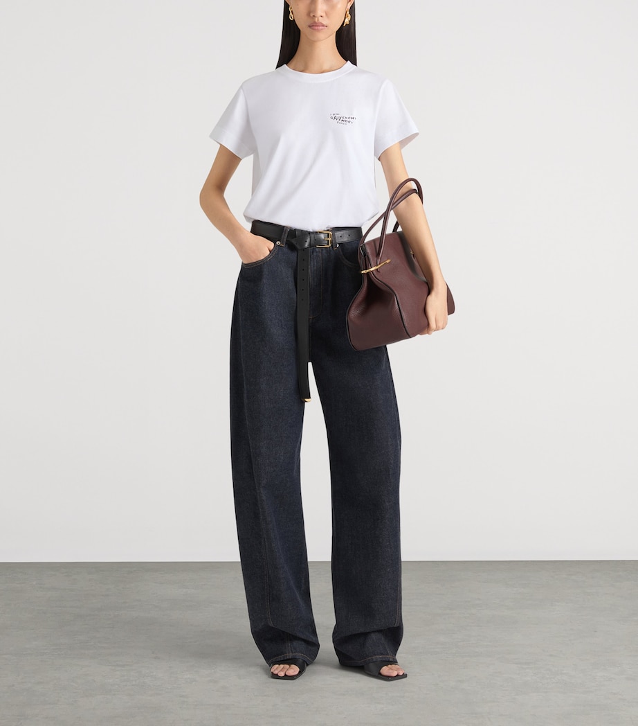 Stamp Print T-Shirt WHITE Image 2