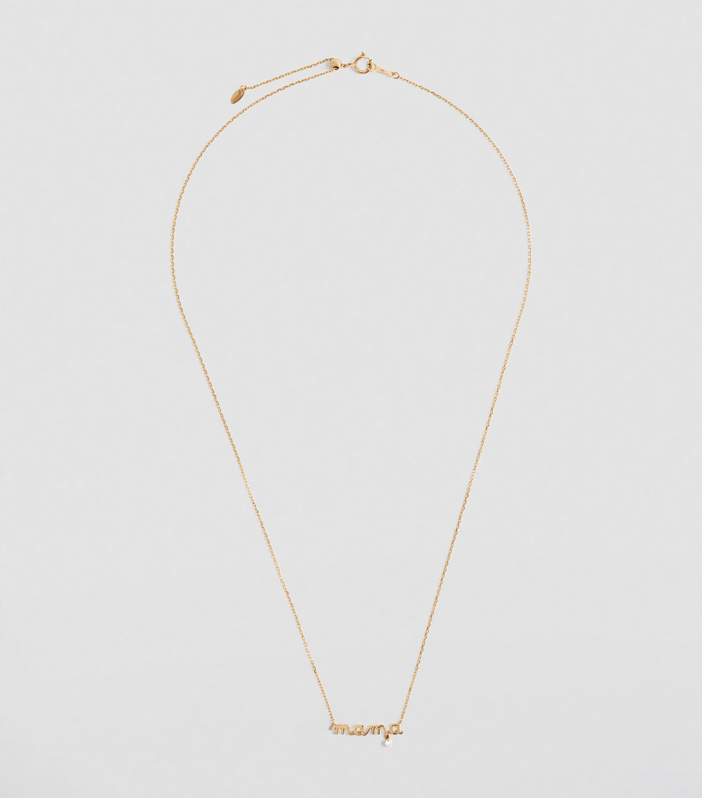 Persée Yellow Gold and Diamond Mama Necklace Gold Image 2