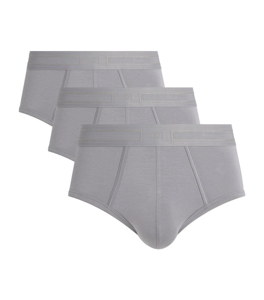 Logo-Waist Briefs (Pack of 3) STONE GREY Image 1