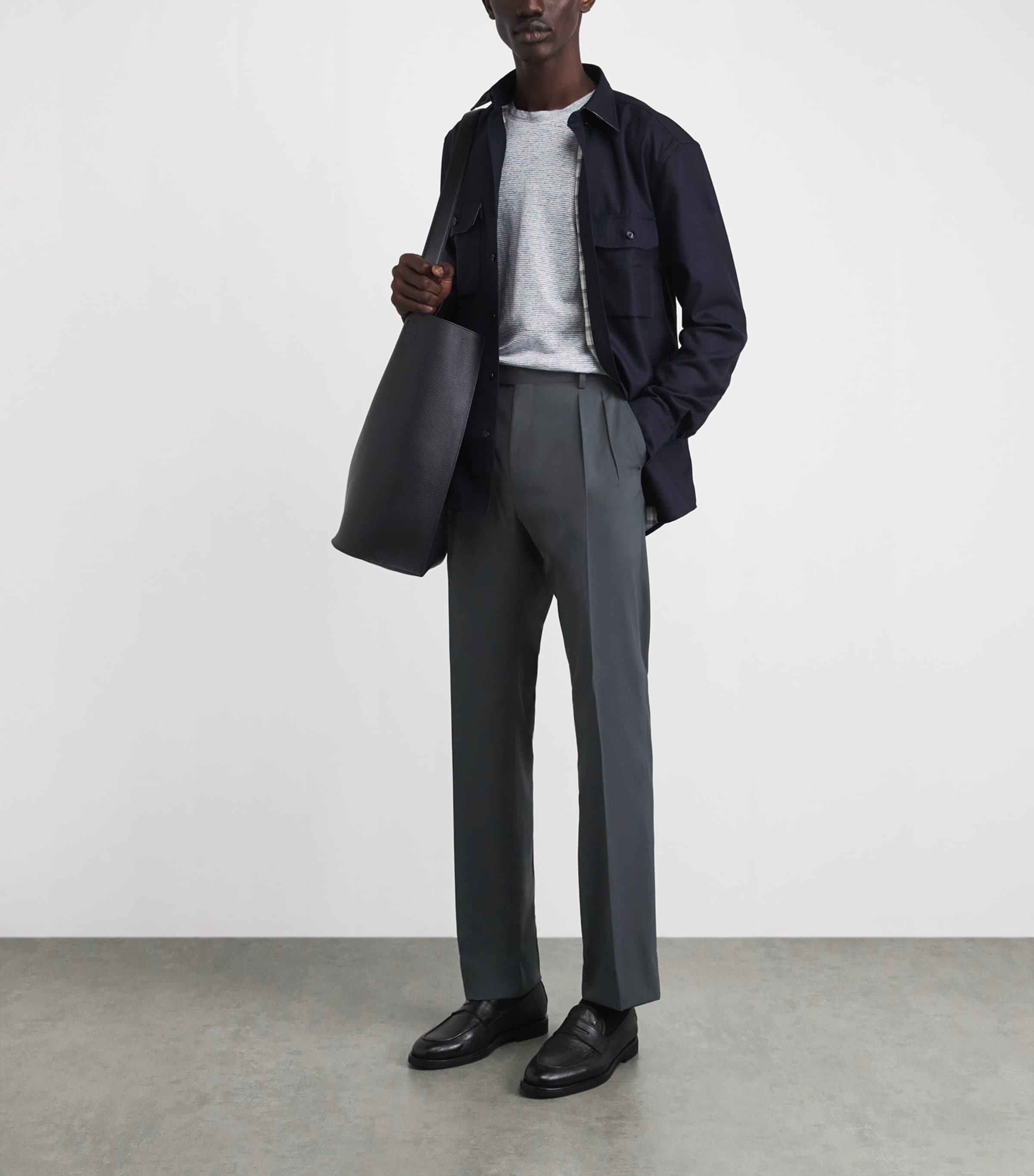 Brioni Mens Wool Tailored Trousers Image 2