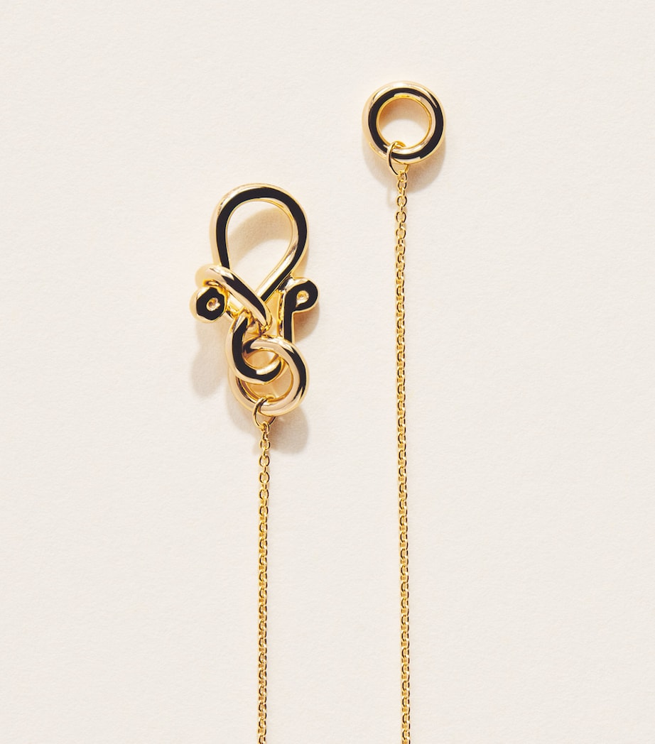 Sophie Bille Brahe Yellow Gold and Diamond Lou Simple Necklace Yellow Gold Image 4