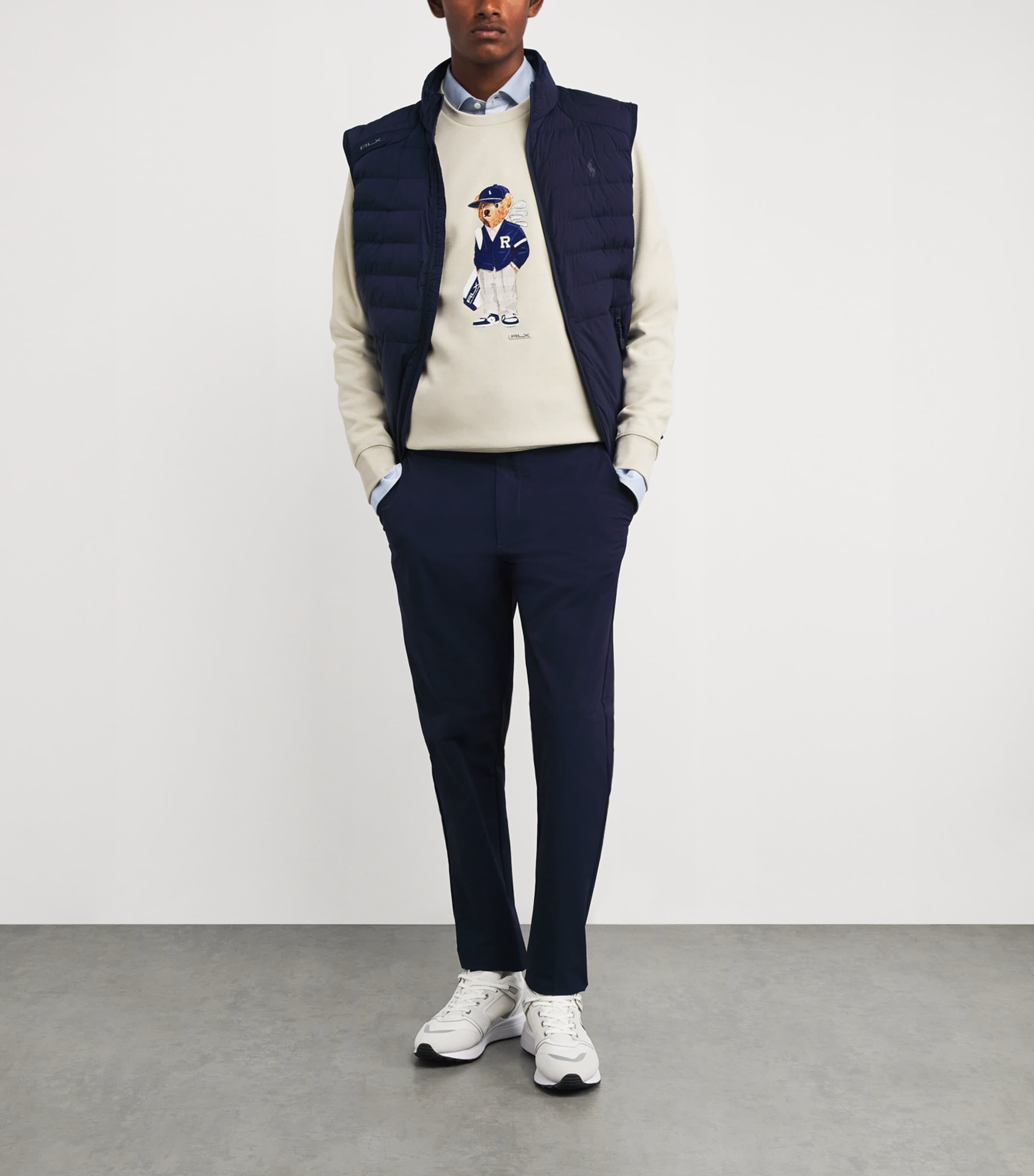 Cotton-Blend Performance Polo Bear Sweatshirt BASIC SAND Image 2