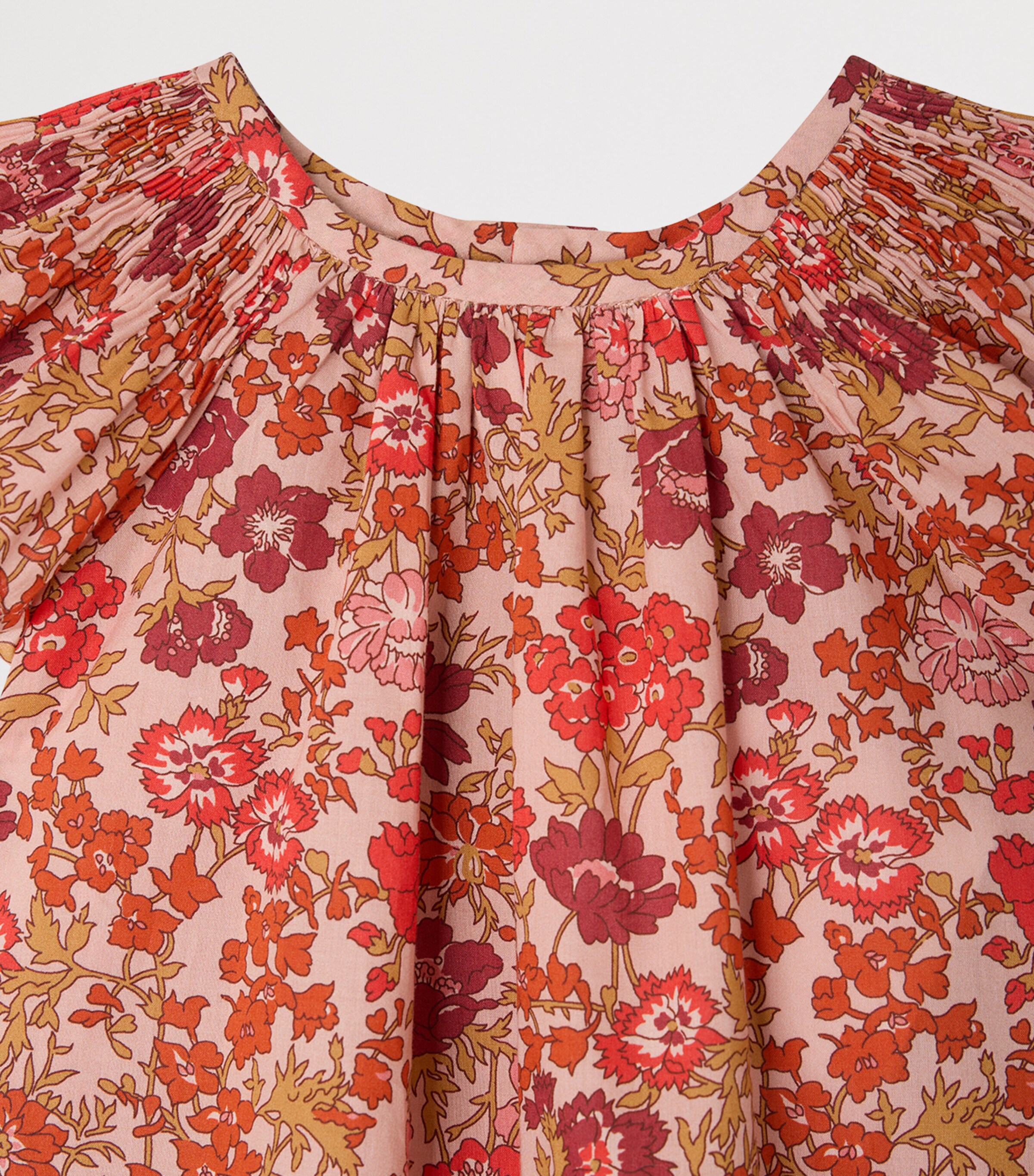 Bonpoint Cotton Floral Print Dress (6-18 Months) Fleurs Rose Image 3