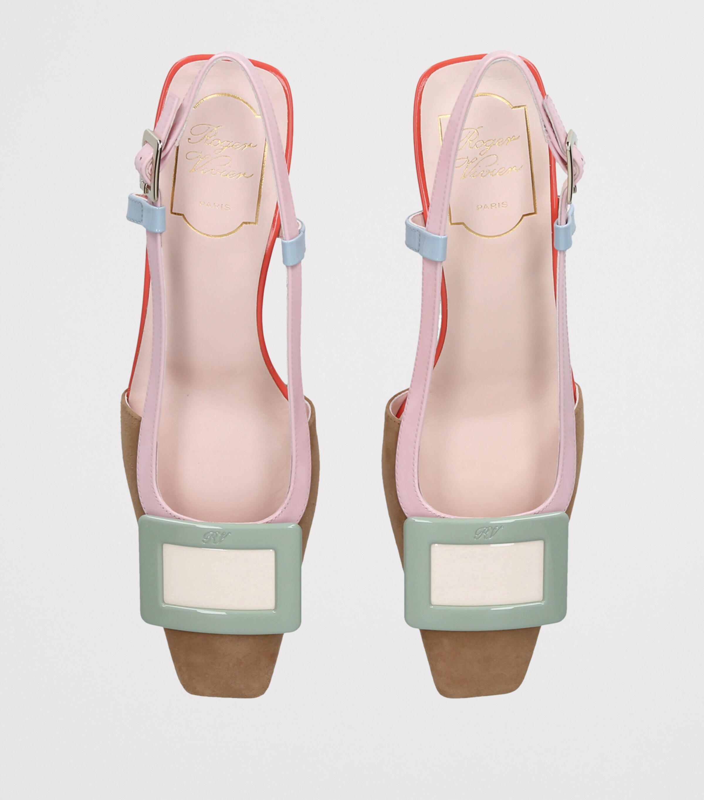 Roger Vivier Belle Vivier Slingback Pumps 45 Pink Comb Image 3