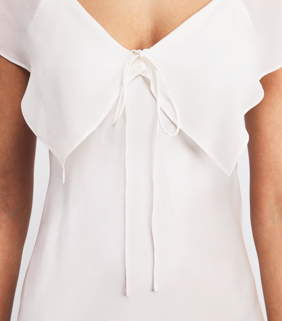 Mulberry Silk Chiffon Crete Nightie WHITE Image 4