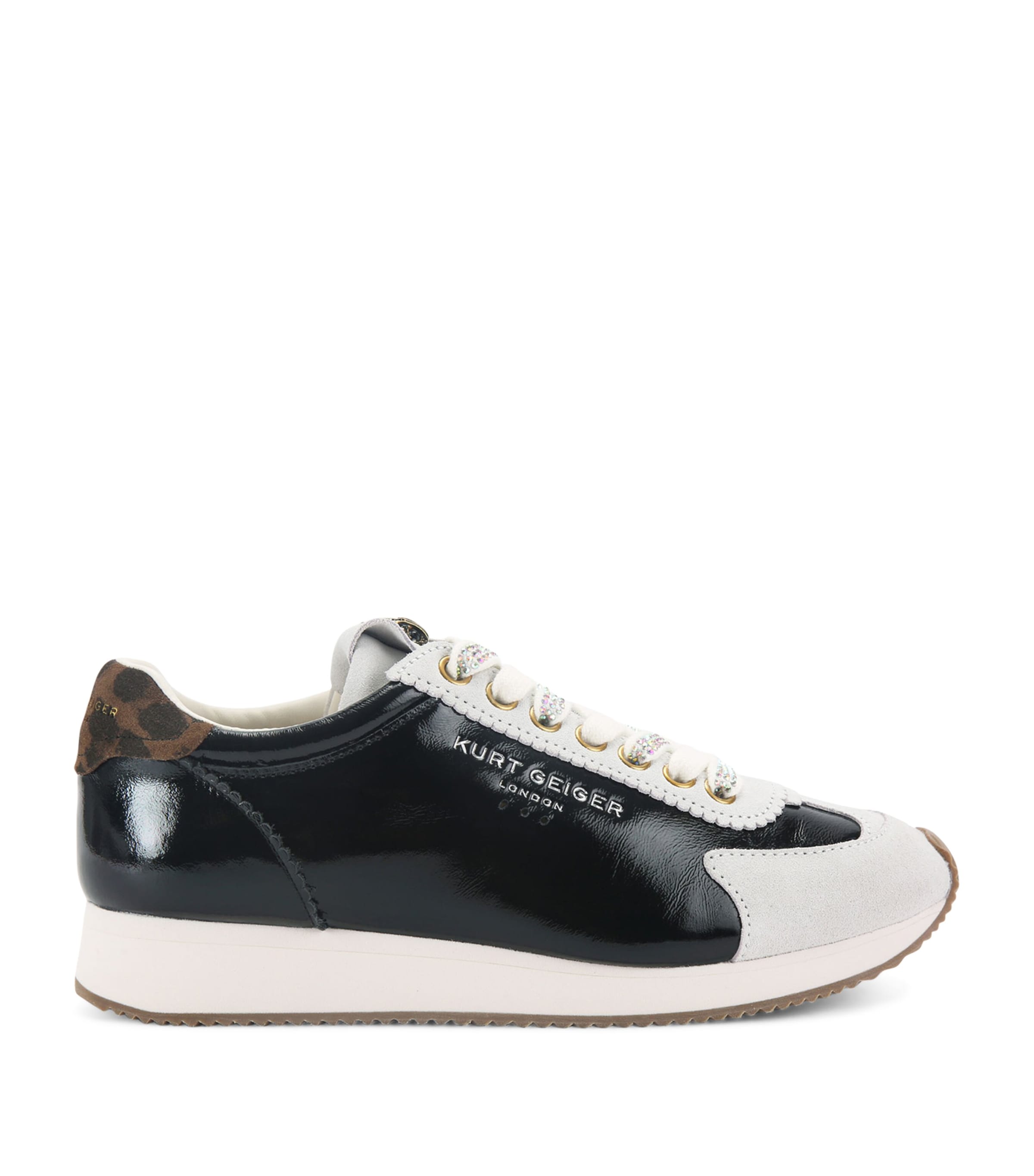 Kurt Geiger London Patent Leather Islington Low-Top Sneakers | Women Shoes | Trainers | Low-Top Trainers | Designers | Kurt Geiger London