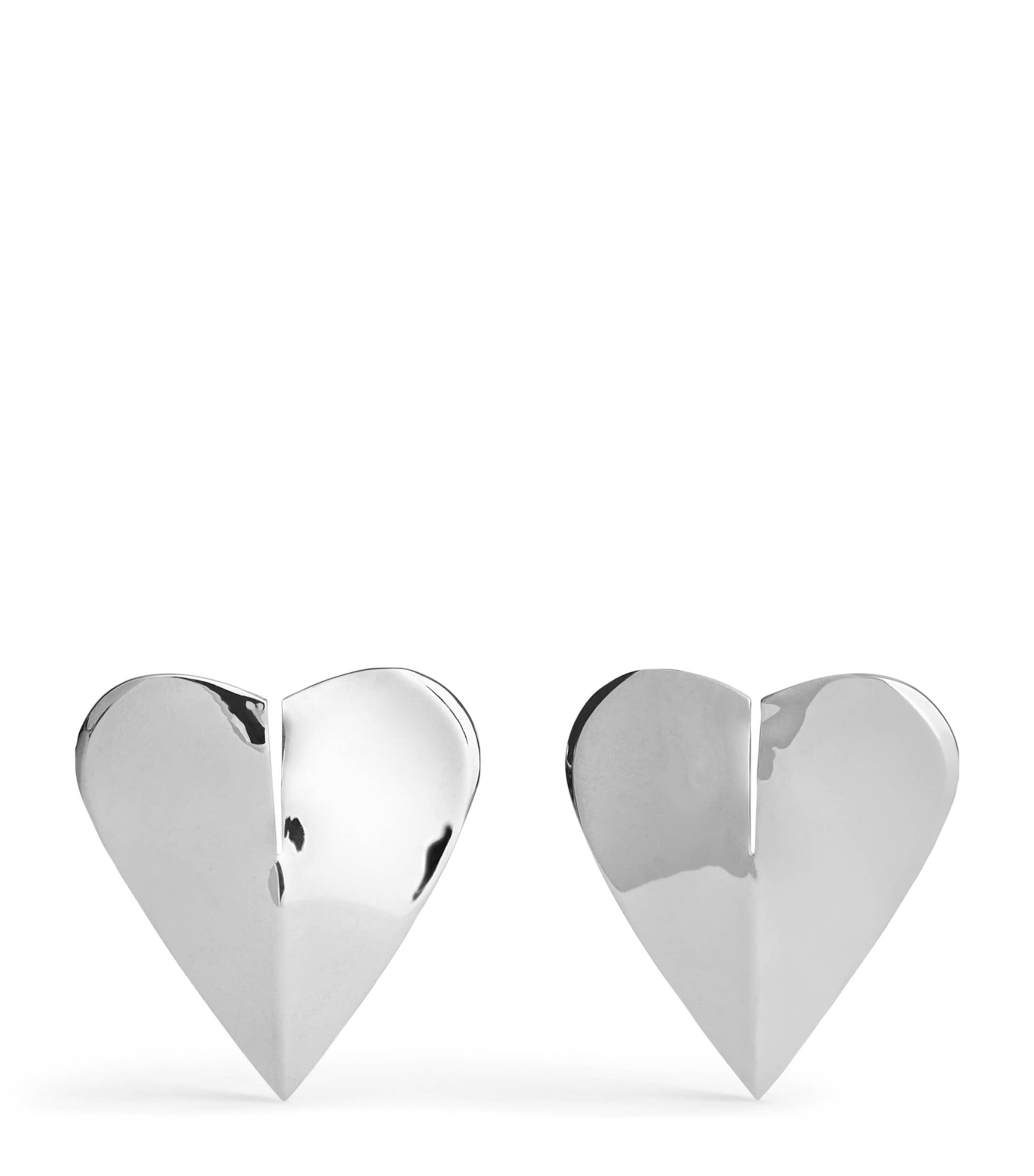 Alaïa Le Coeur Stud Earrings In Silver