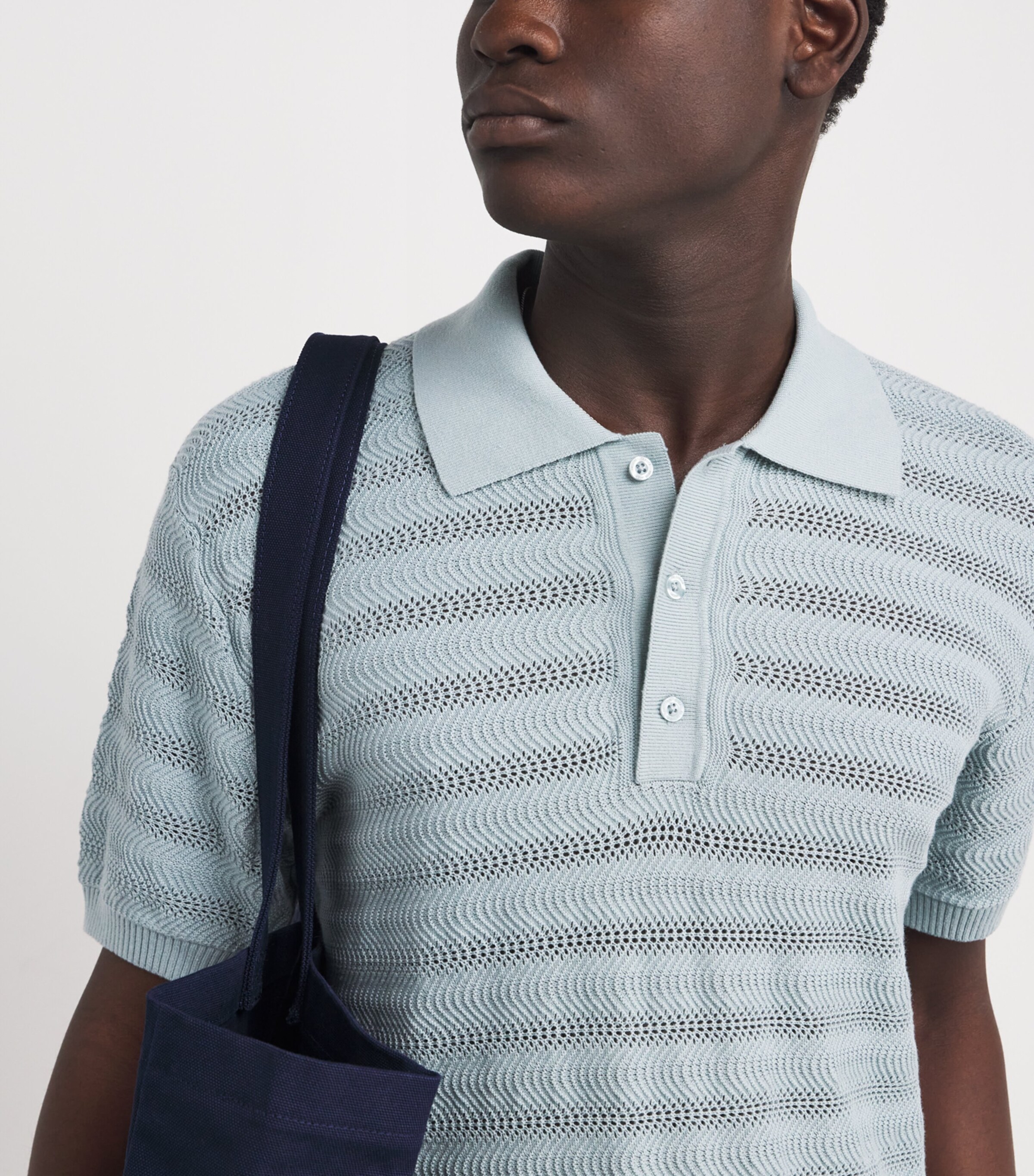 Cotton Vidal Polo Shirt 902-COASTAL BLUE Image 6