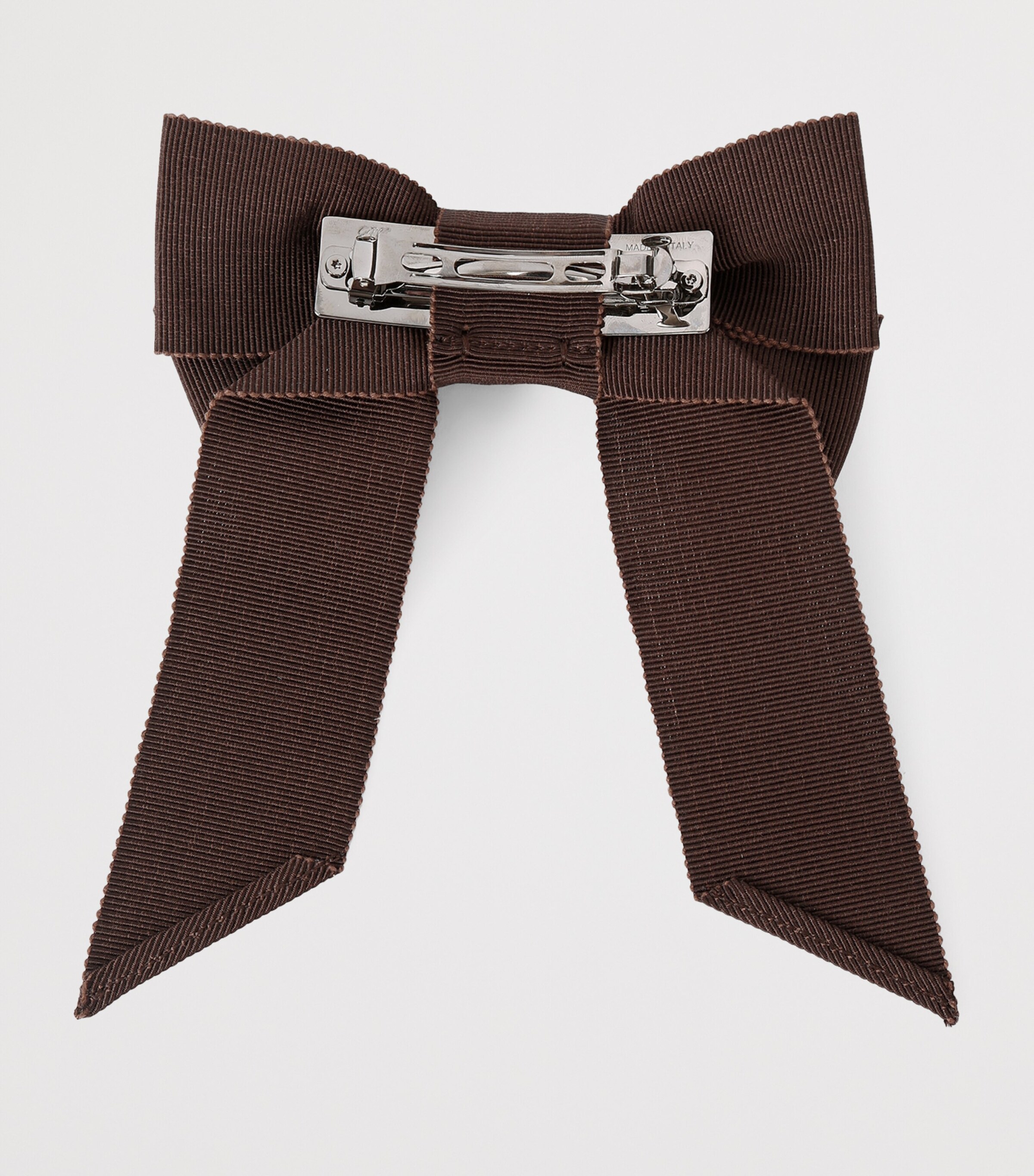 Roger Vivier Embellished Bow Hair Clip Dark Brown Image 2