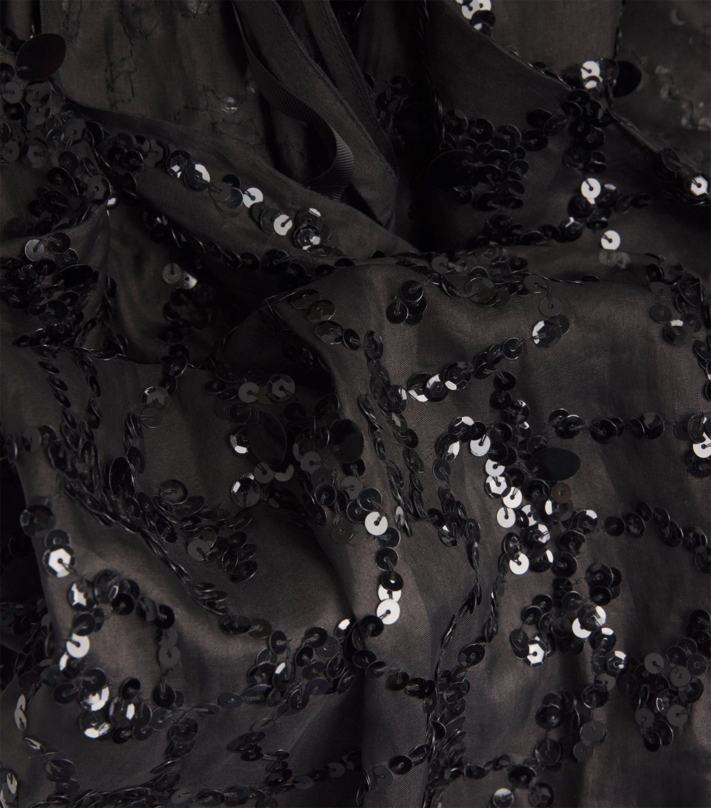 Fabiana Filippi Womens Silk Sequin-Embroidered Midi Dress Nero Image 5