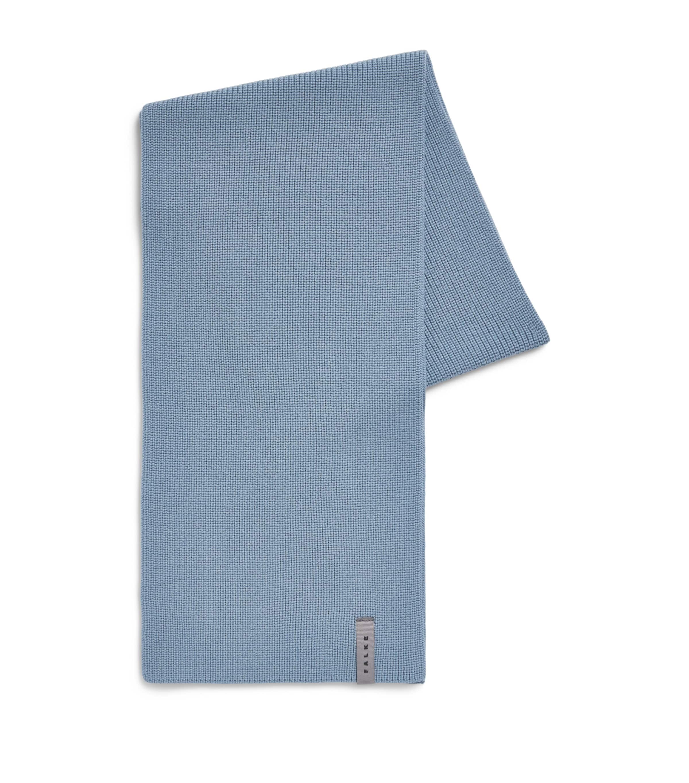 Falke Ultrafine Merino Wool Scarf Blue Steel Image 1