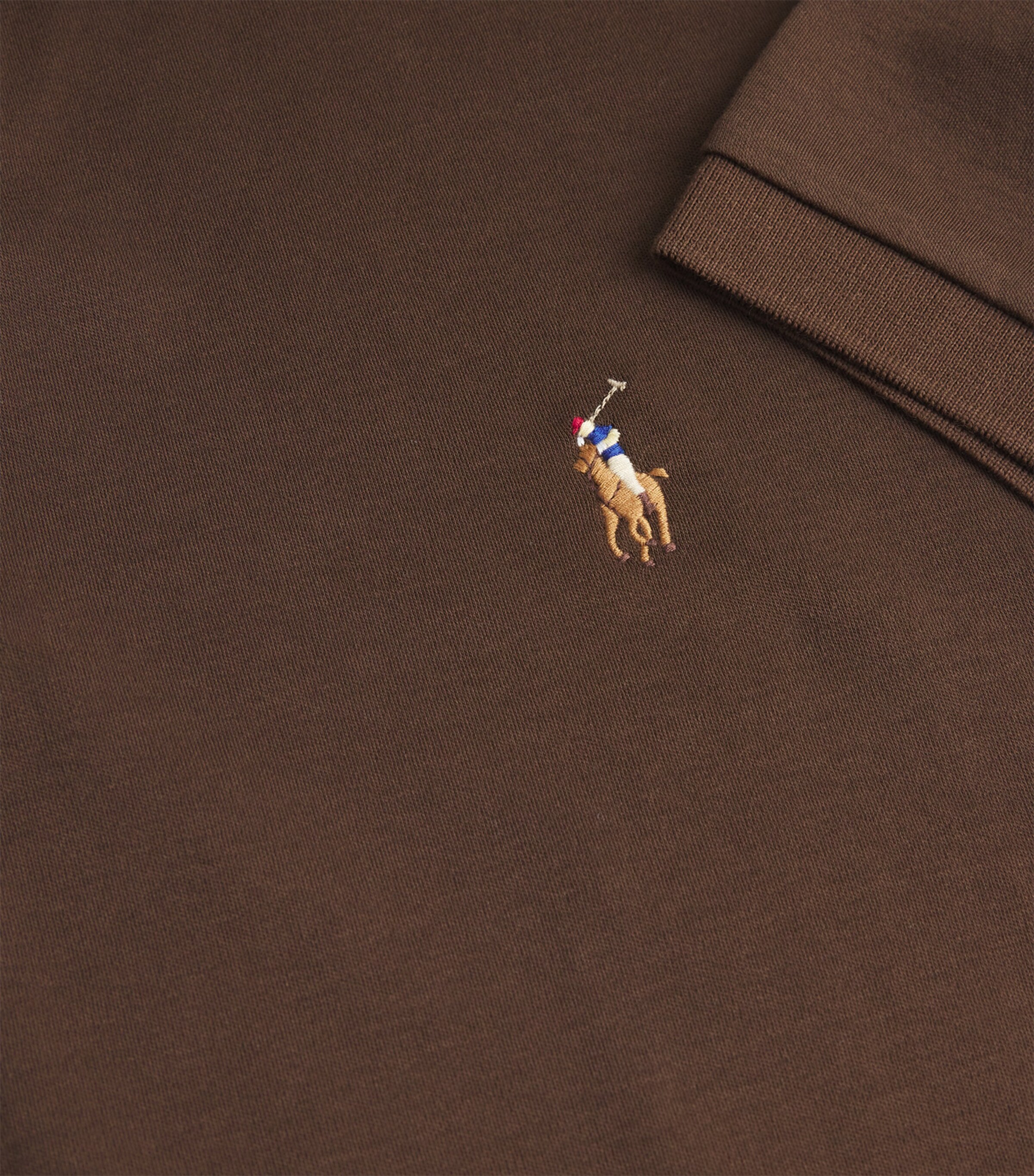 Polo Ralph Lauren Mens Cotton Polo Pony Polo Shirt Dark Brown Image 5