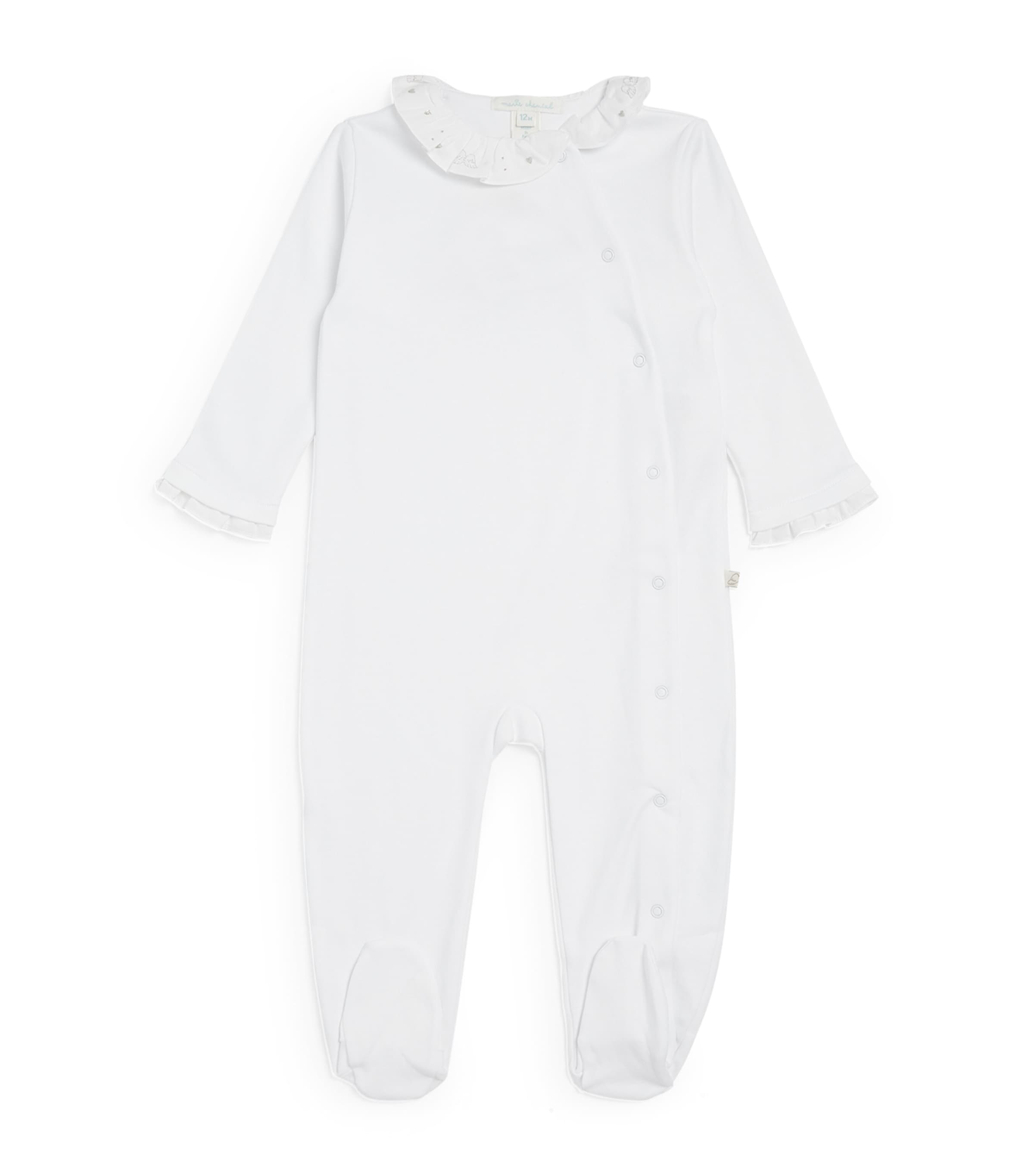 Shop Marie-chantal Pima Cotton Angel Wing All-in-one In White