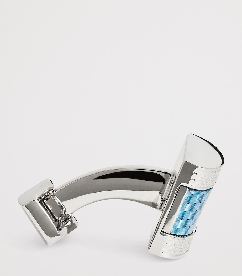 Palladium-Plated D-Shaped Cufflinks SILVER Image 9