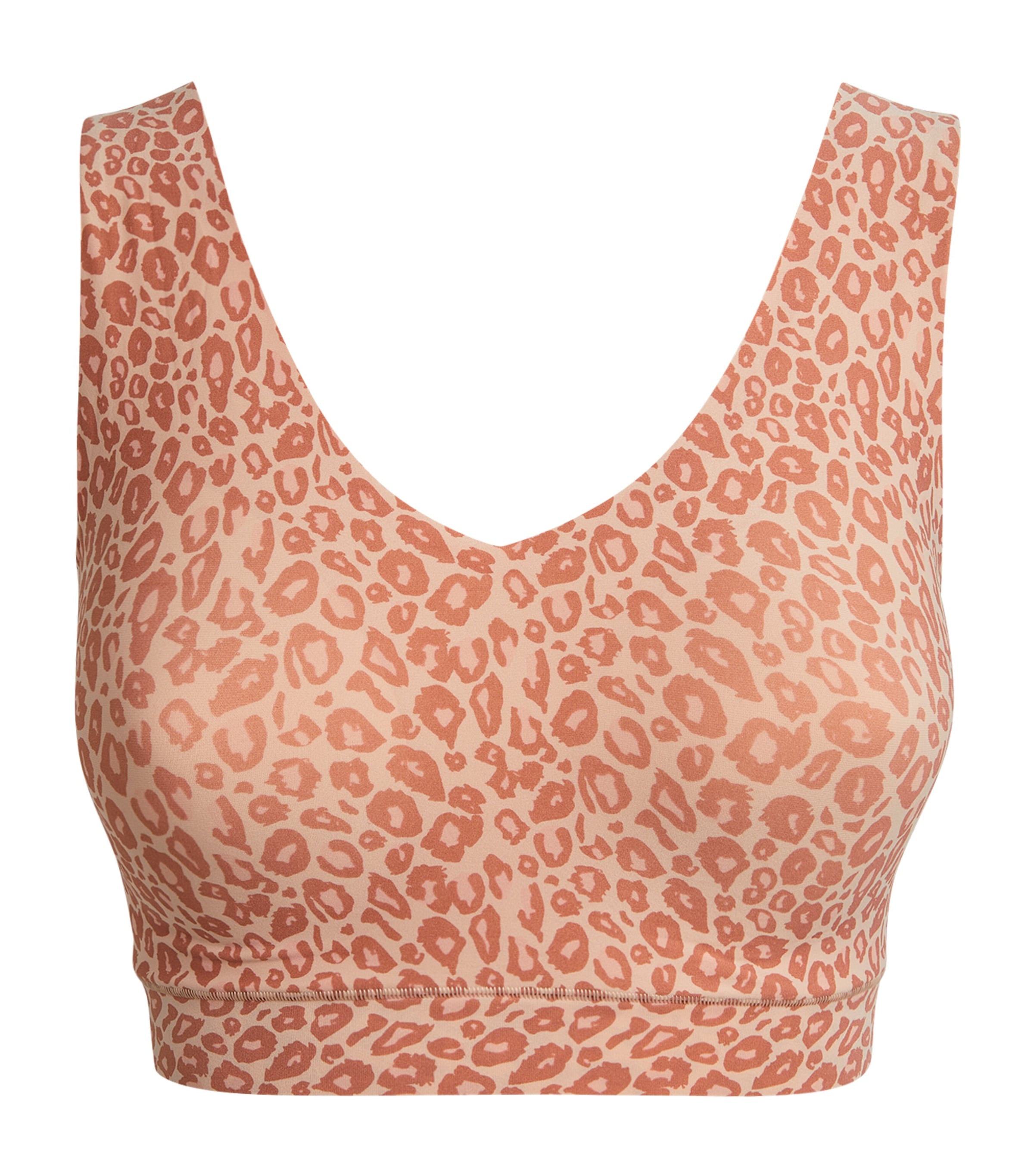 Shop Chantelle Leopard Print Soft Stretch Bra In Brown