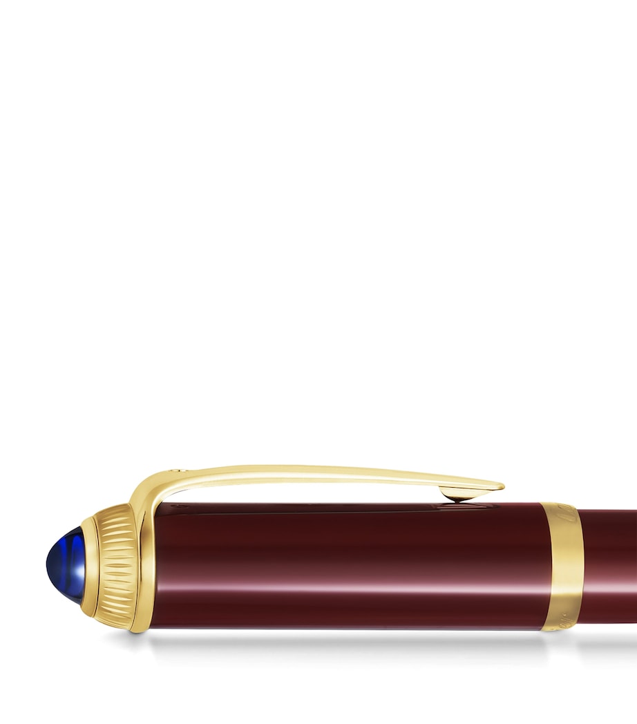 Composite R de Cartier Rollerball Pen BURGUNDY & GOLD Image 2