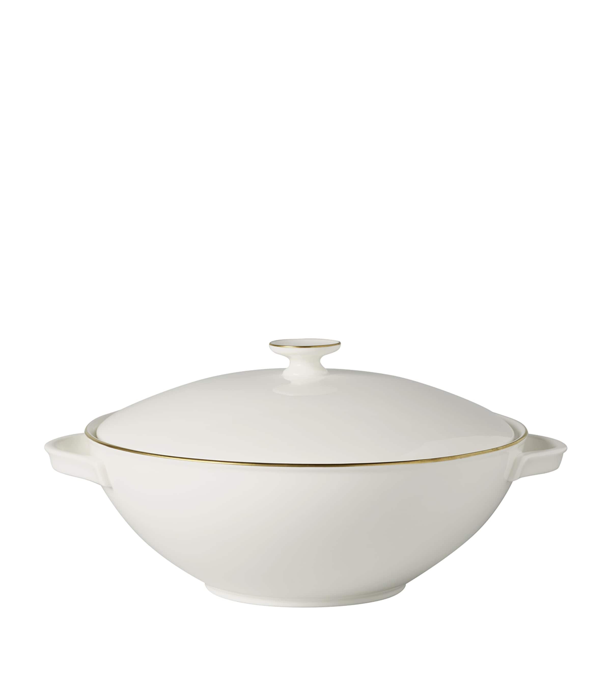Villeroy & Boch Anmut Gold Soup Tureen In White