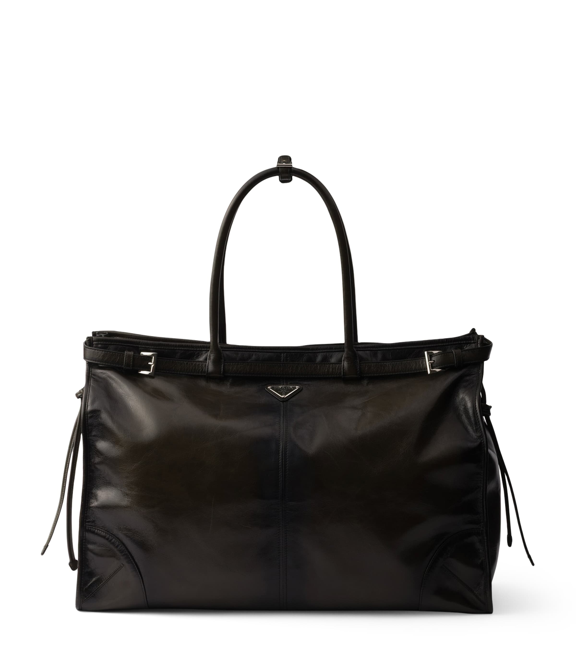 Prada Antiqued Leather Bonnie Tote Bag Image 1