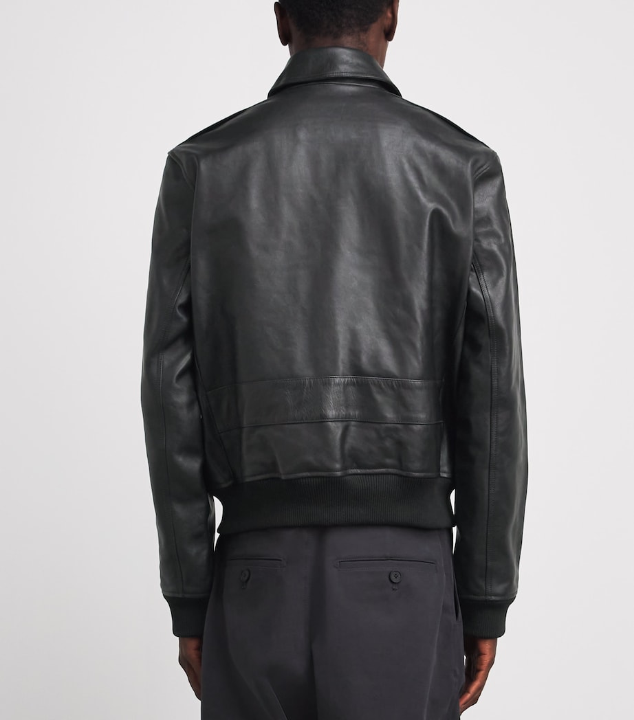 A.P.C. Mens Gael Leather Jacket Lzz Black Image 5