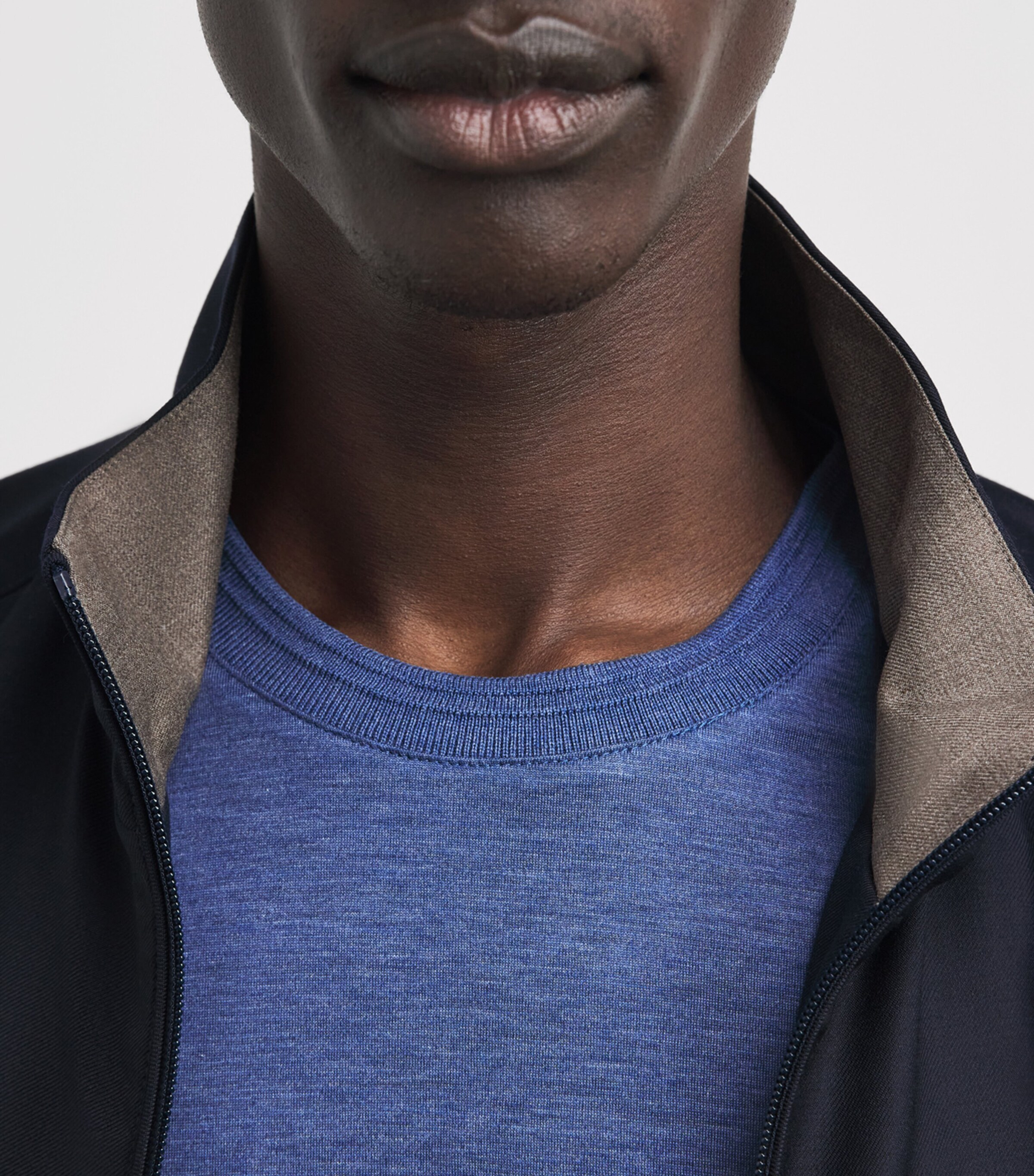 Paul & Shark Mens Cotton-Silk Melange T-Shirt Royal Blue Image 3