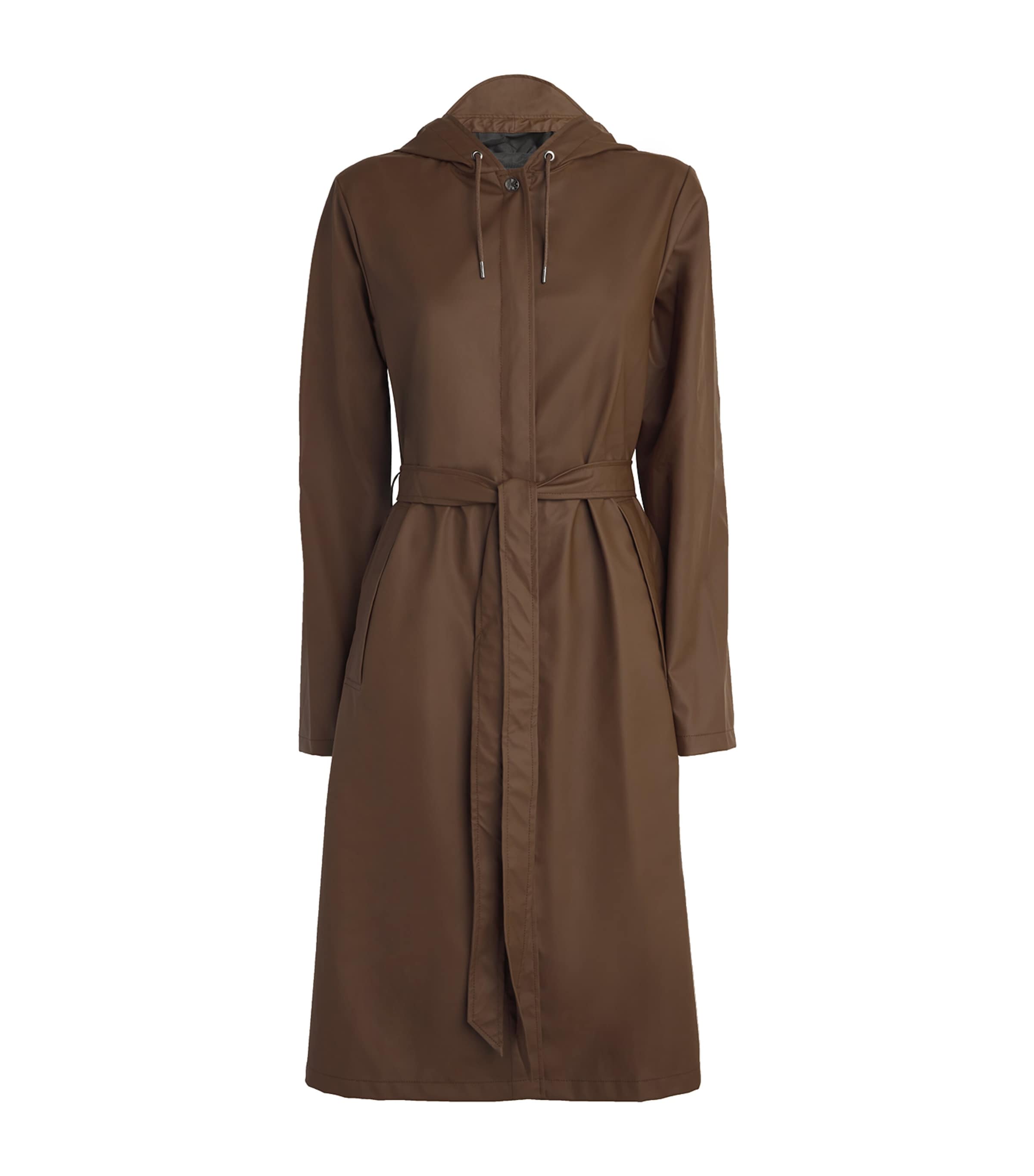 Rains Waterproof A-line Rain Coat In Brown