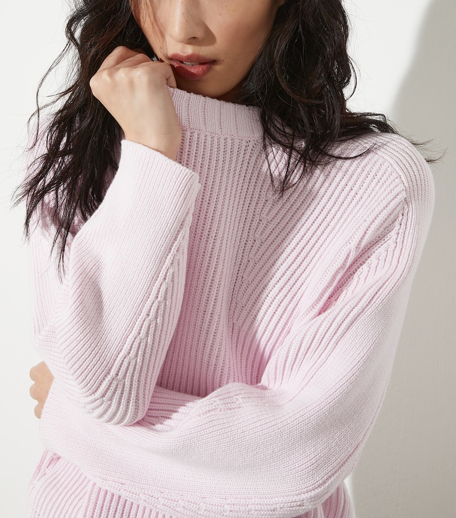 Wool Half-Zip Sweater PINK Image 5