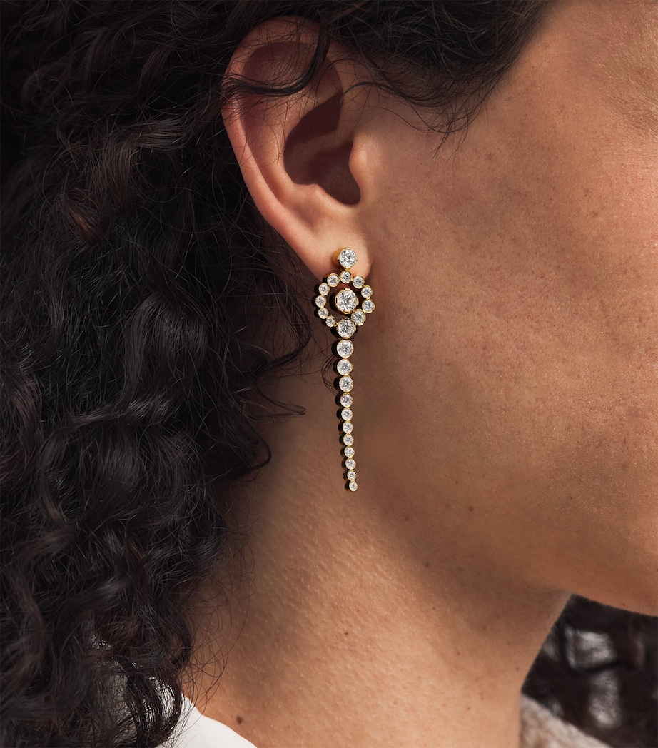 Sophie Bille Brahe Yellow Gold and Diamond Escargot de Rêve Earrings Yellow Gold Image 2