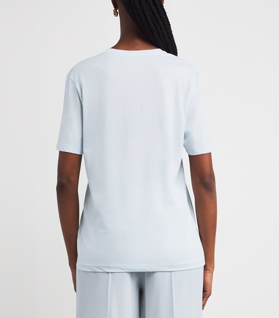 Cotton-Silk T-Shirt OXFORD BLUE Image 4