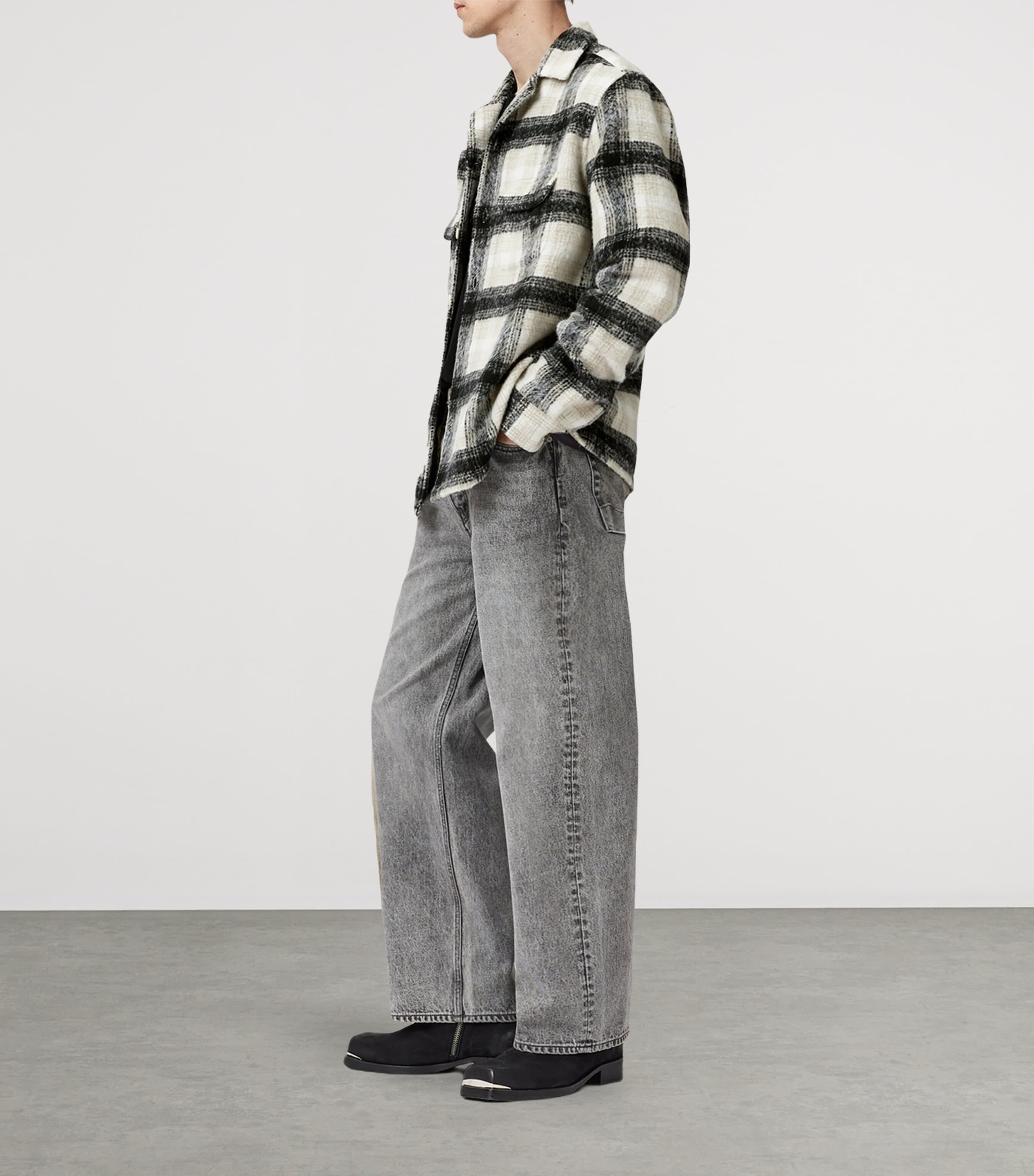 Check Lapse Shirt BLACK/GREY Image 4