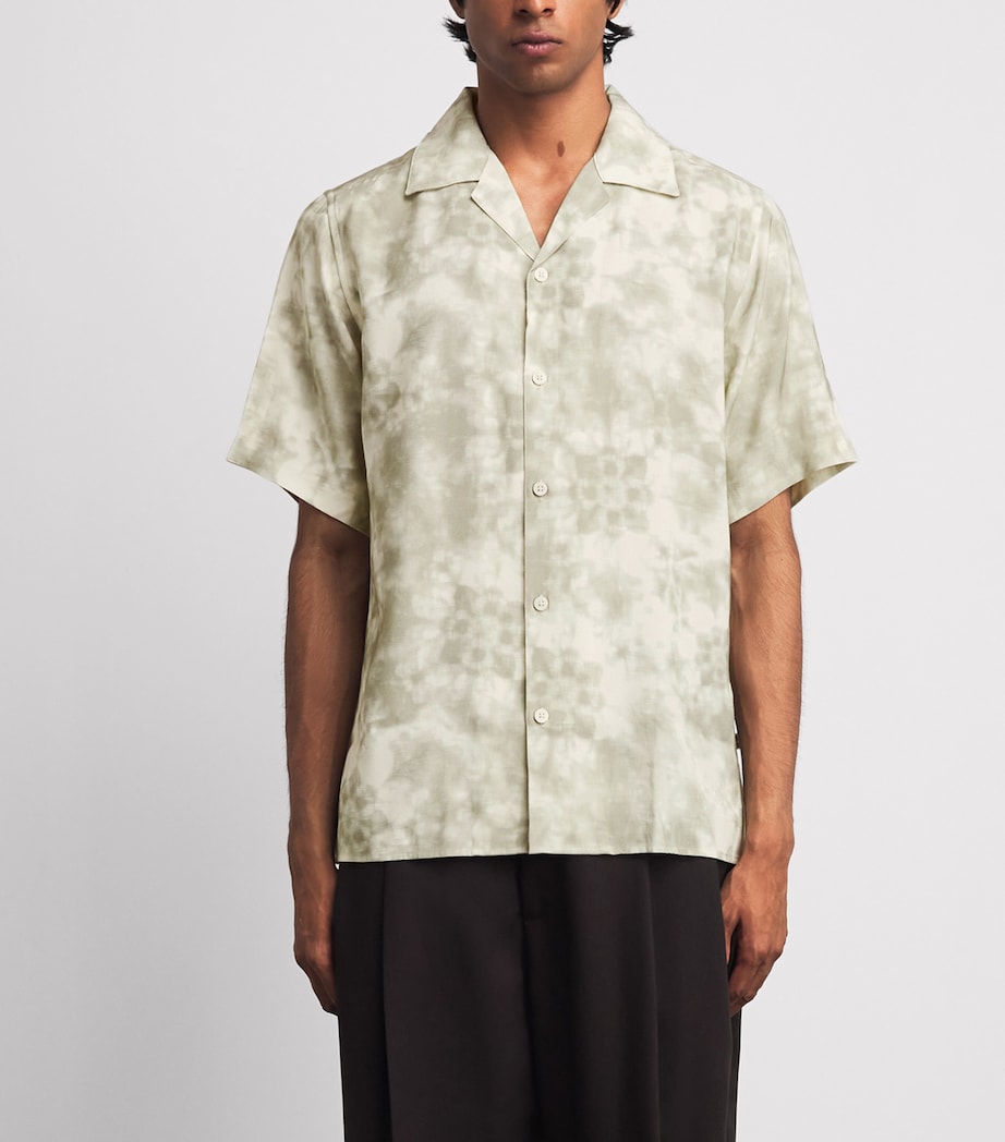 NN.07 Mens Tie Dye Julio Shirt Green Print Image 4