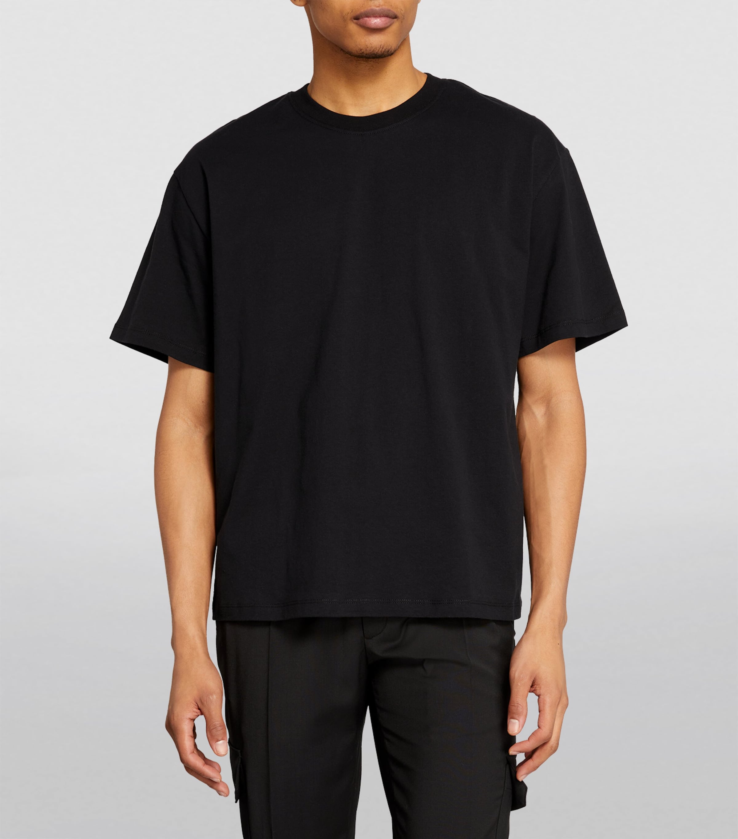 Cotton T-Shirt BLACK Image 3