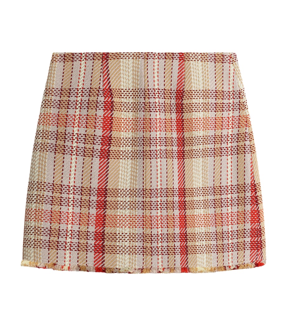 Schiaparelli Womens Cotton-Wool A-Line Mini Skirt Multicolor Image 3