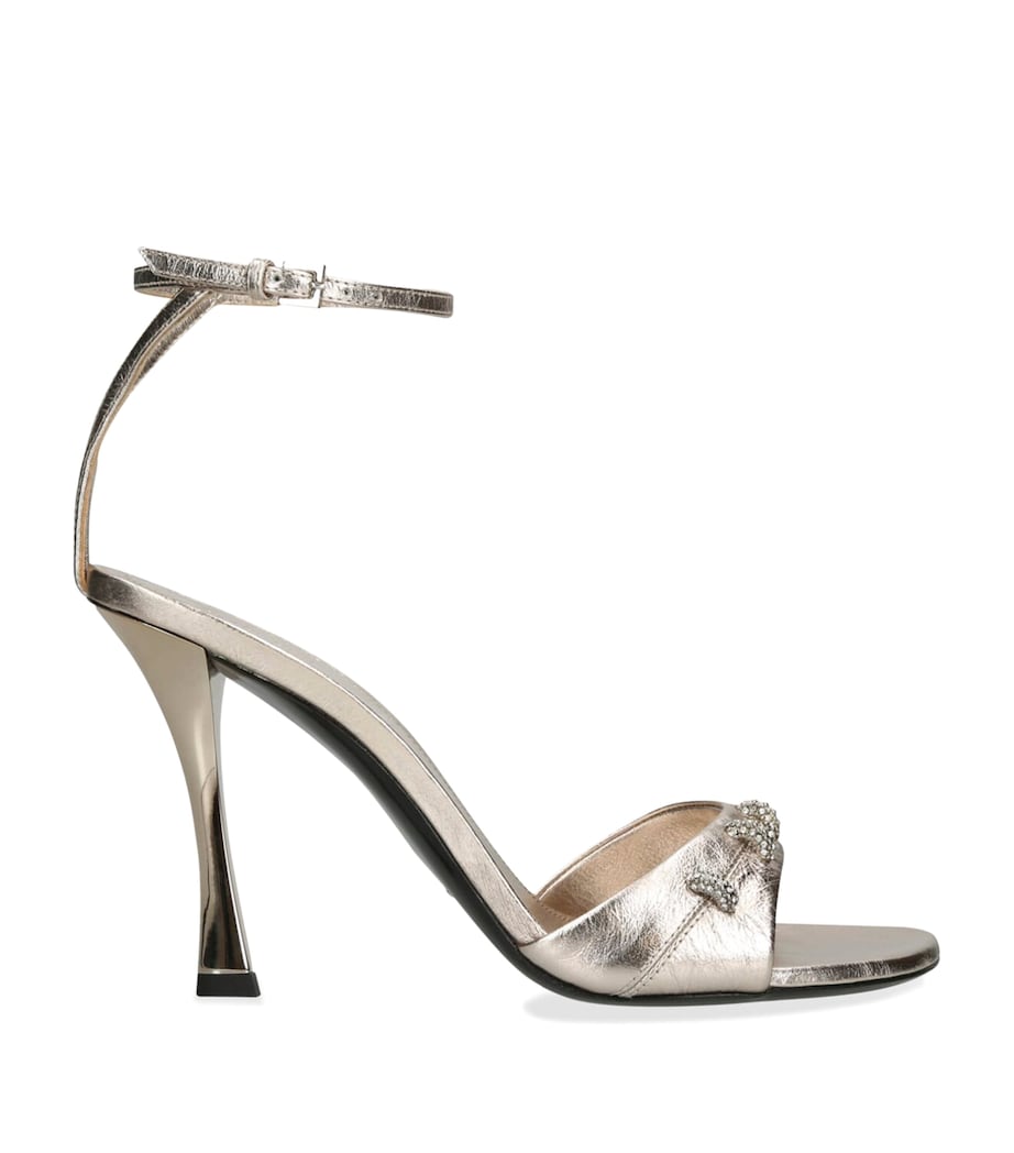 Leather Stitch Heeled Sandals 95 GOLD Image 1