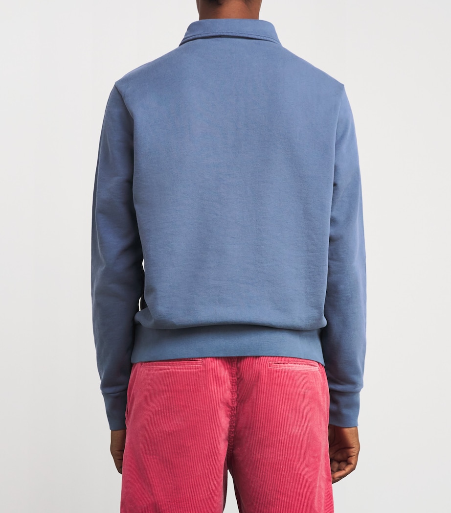 Cotton Polo Pony Sweater BLUE Image 4