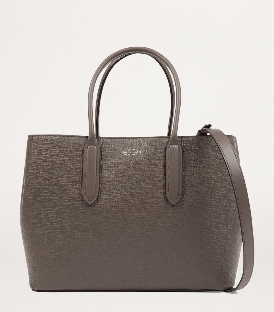 Small Leather Day Tote Bag DARK TAUPE Image 2