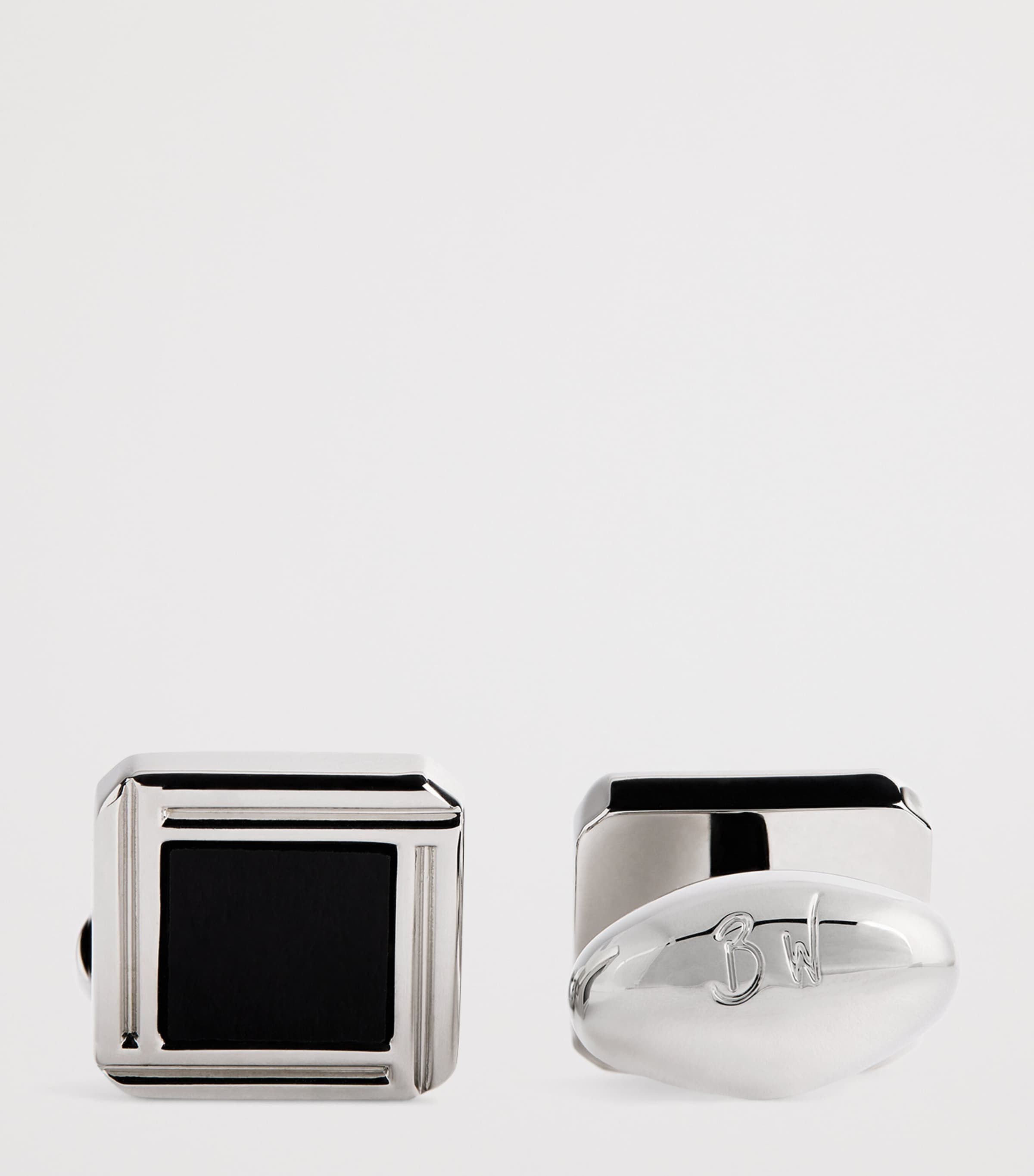 Rhodium-Plated Celtic Onyx Cufflinks ONYX Image 6