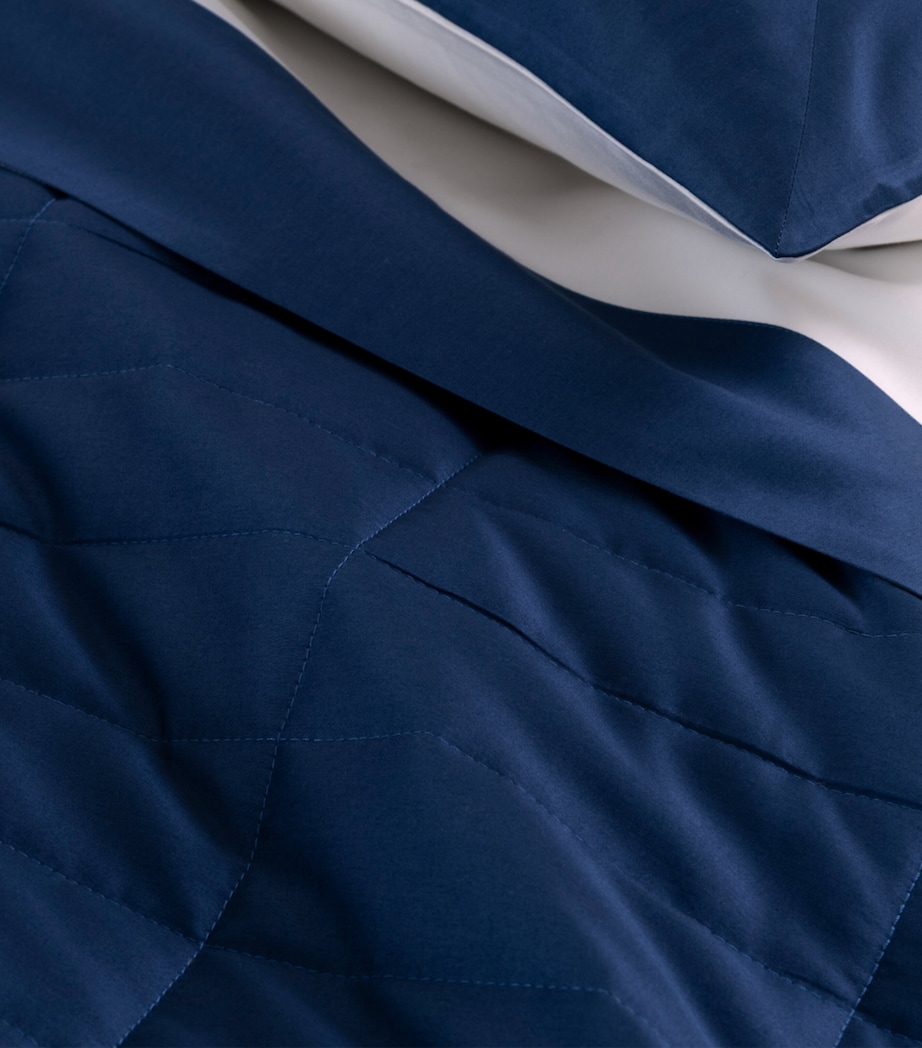 Frette Rectangular Light Bold Quilt Indigo Blue Image 6