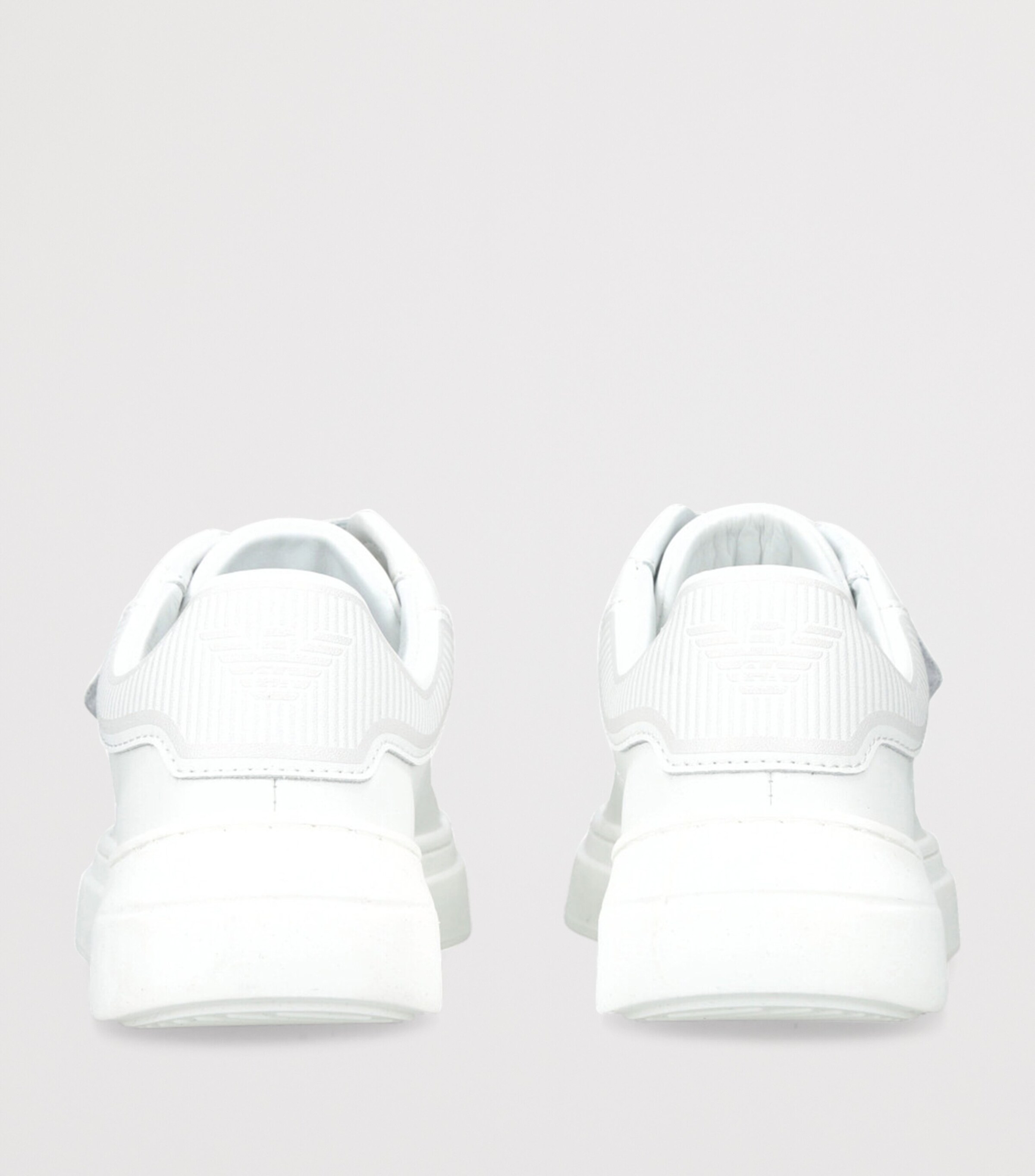 Giorgio Armani Leather Velcro Sneakers White Image 2
