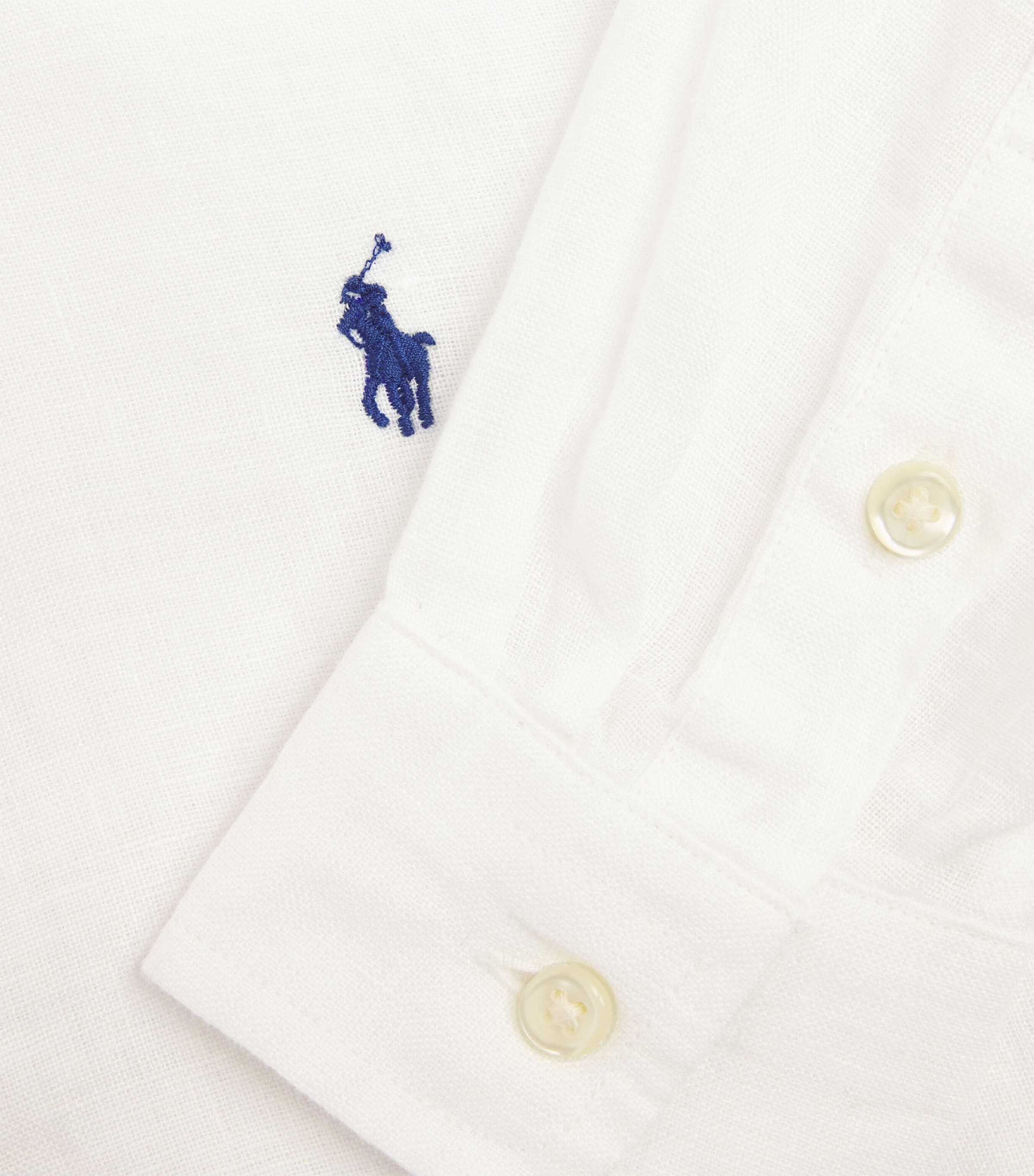 Linen Polo Pony Shirt (2-7 Years) WHITE Image 3