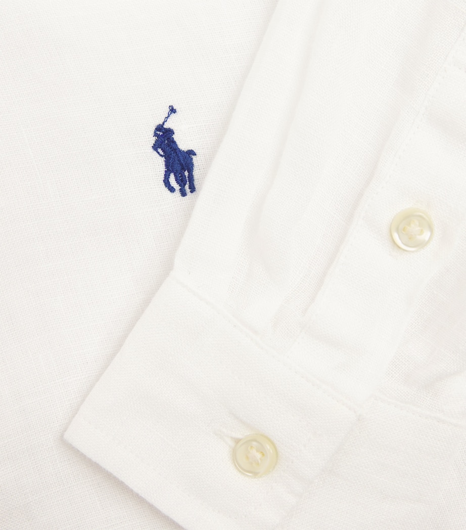 Linen Polo Pony Shirt (2-7 Years) WHITE Image 3