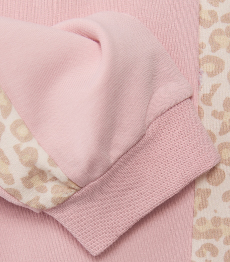 Monnalisa Stretch-Cotton Leopard Sweatpants (3-24 Months) Lotus Image 3