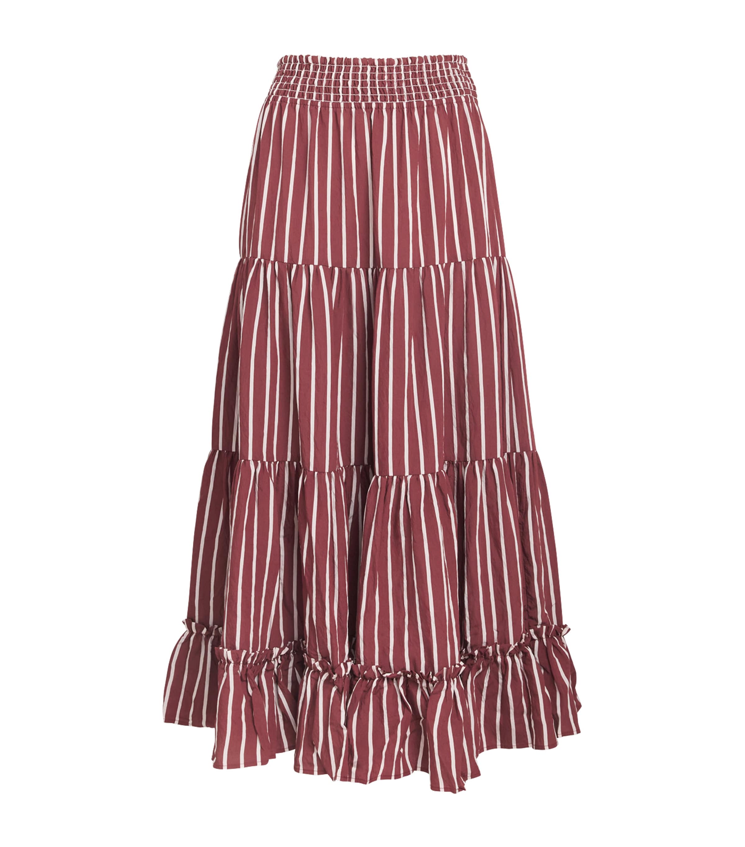Claudie Pierlot Womens Stripe Midi Skirt Dual Color Image 1