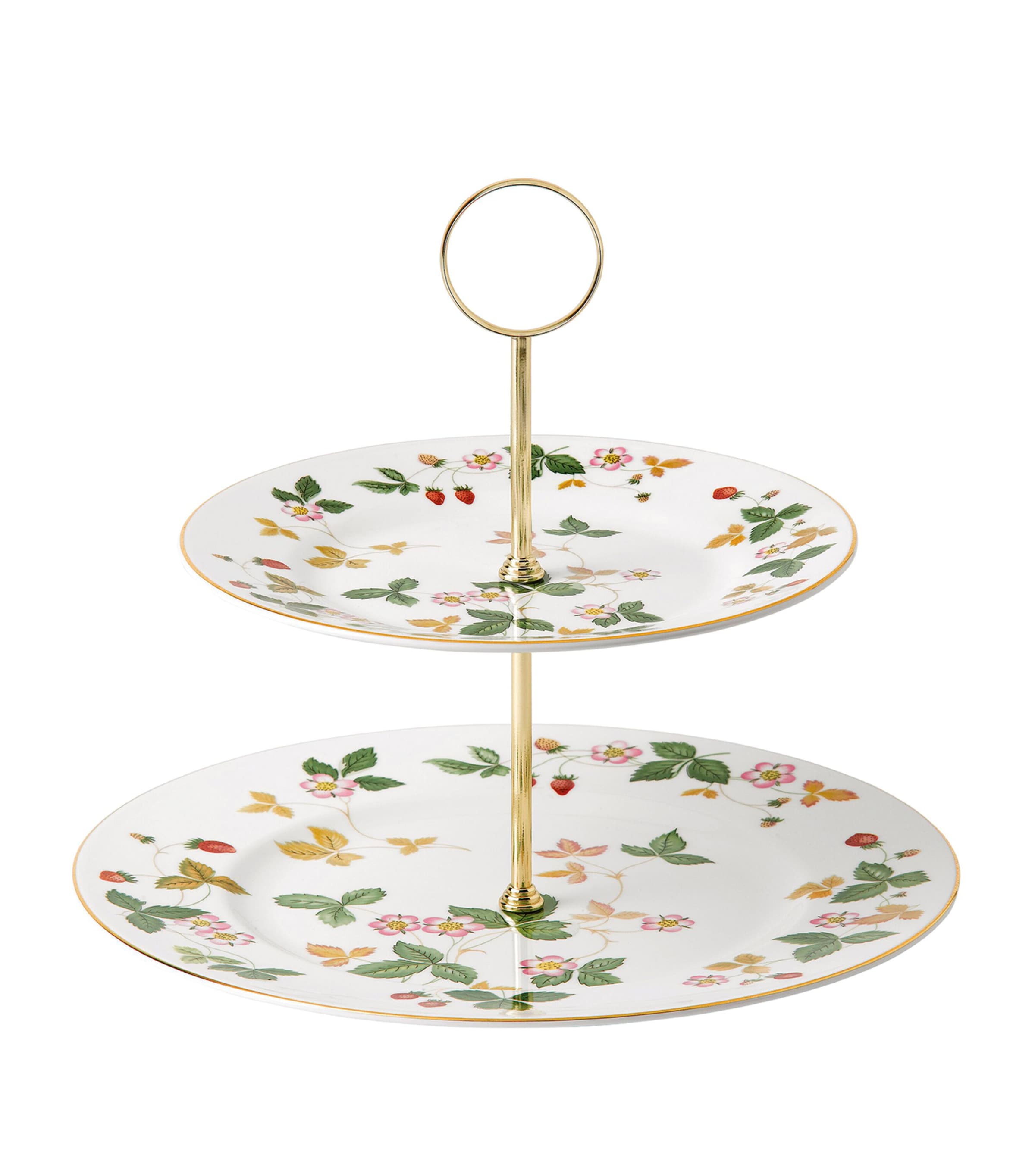 Wild Strawberry Two-Tier Cake Stand MULTI Image 1